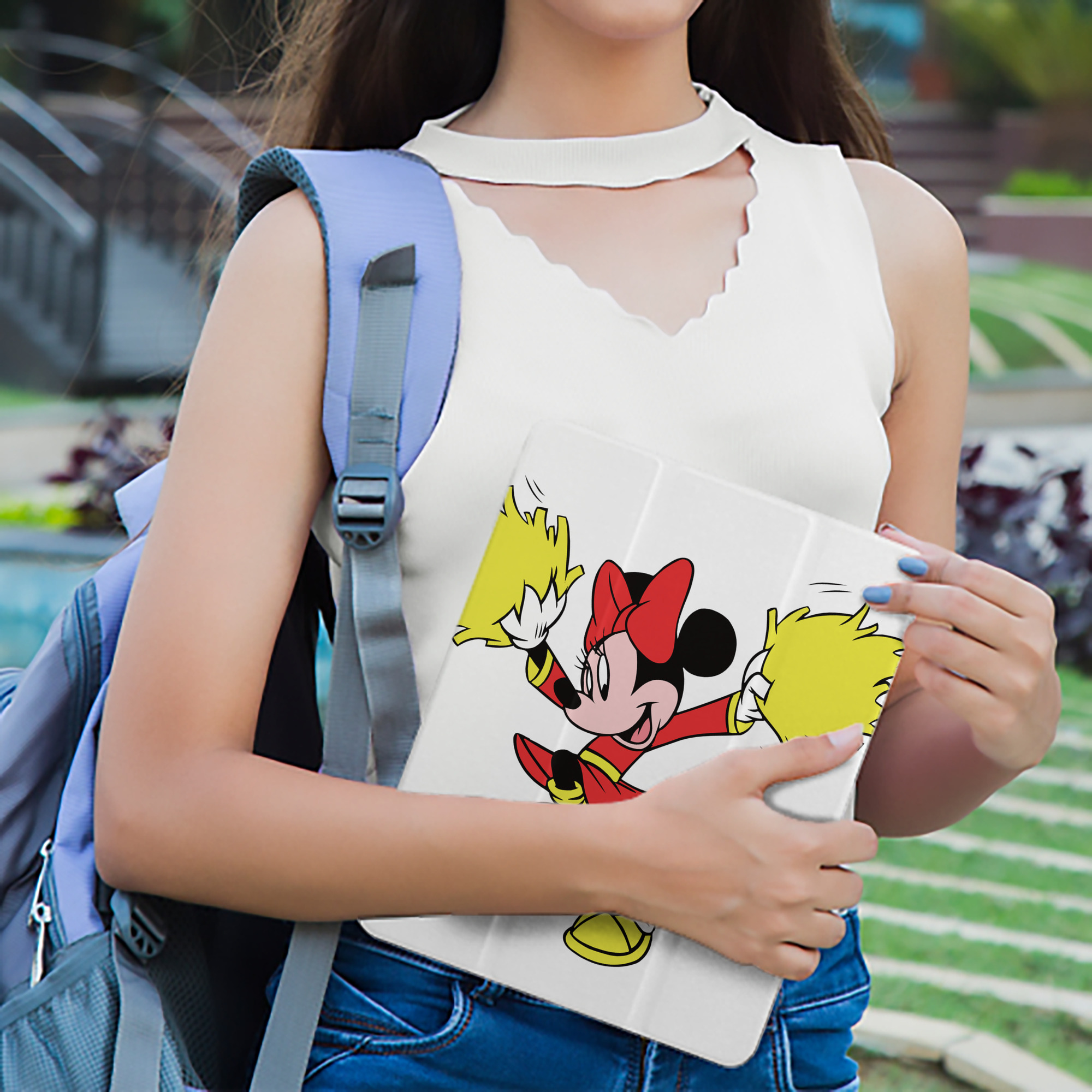 ミッキーマウス Mickey Mouse IPad ケース ペン収納付き 三つ折りスタンド PUレザー×シリコン 対応機種9.5/10.5/10.9インチ