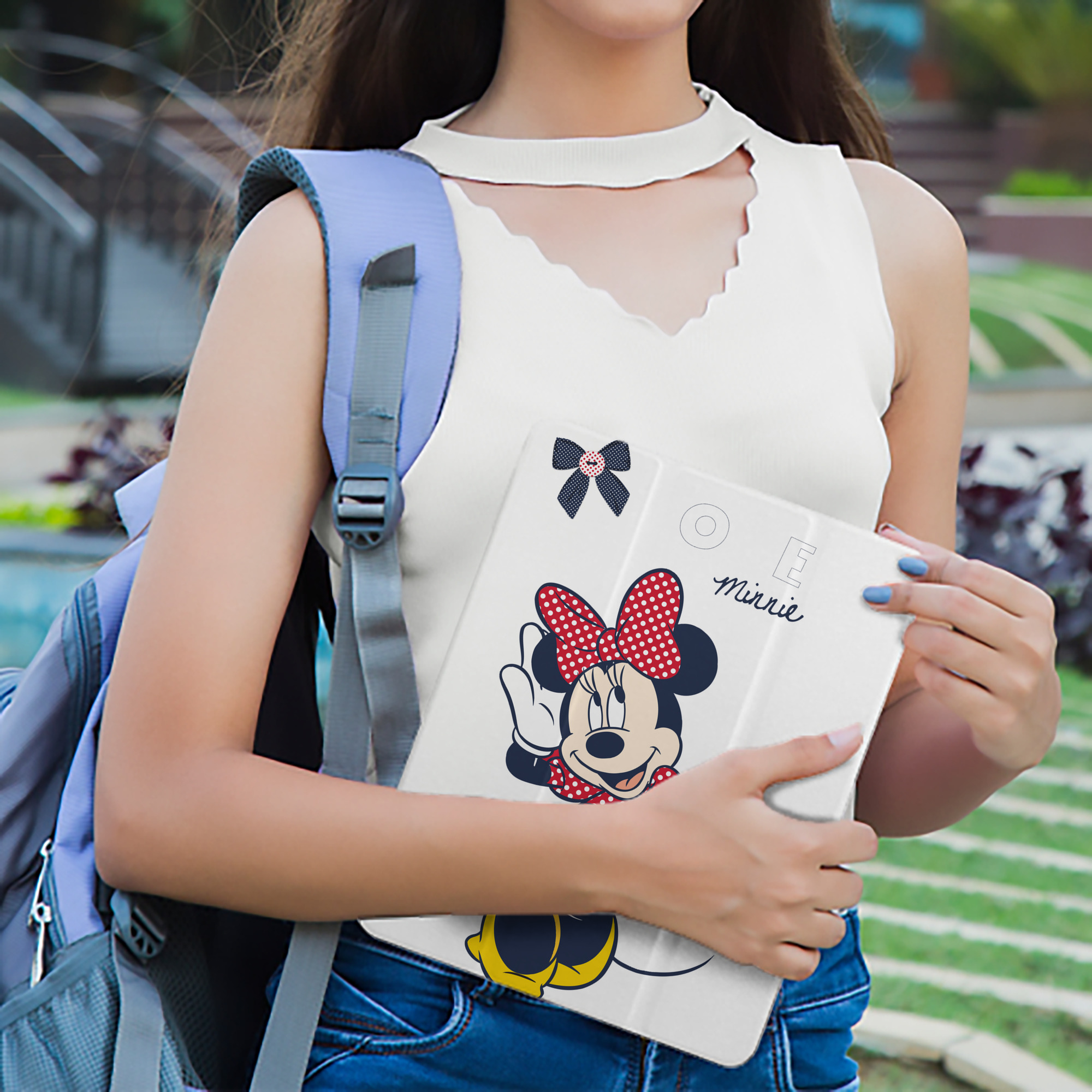 ミッキーマウス Mickey Mouse IPad ケース ペン収納付き 三つ折りスタンド PUレザー×シリコン 対応機種9.5/10.5/10.9インチ
