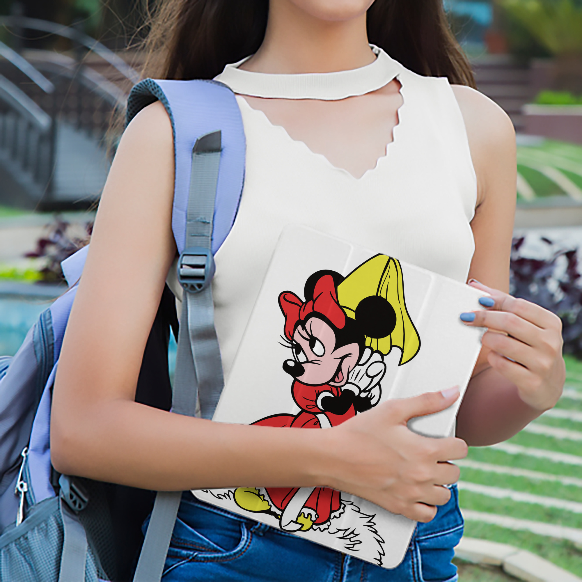ミッキーマウス Mickey Mouse IPad ケース ペン収納付き 三つ折りスタンド PUレザー×シリコン 対応機種9.5/10.5/10.9インチ