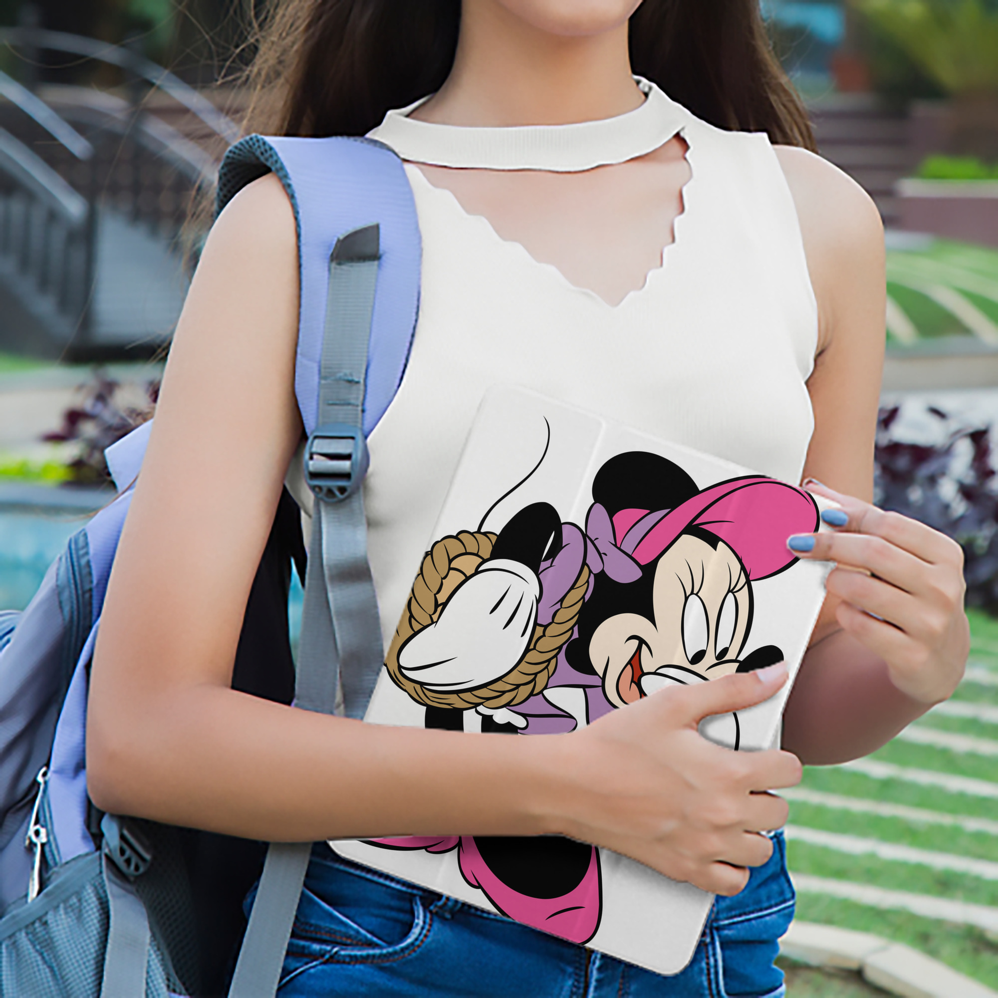 ミッキーマウス Mickey Mouse IPad ケース ペン収納付き 三つ折りスタンド PUレザー×シリコン 対応機種9.5/10.5/10.9インチ