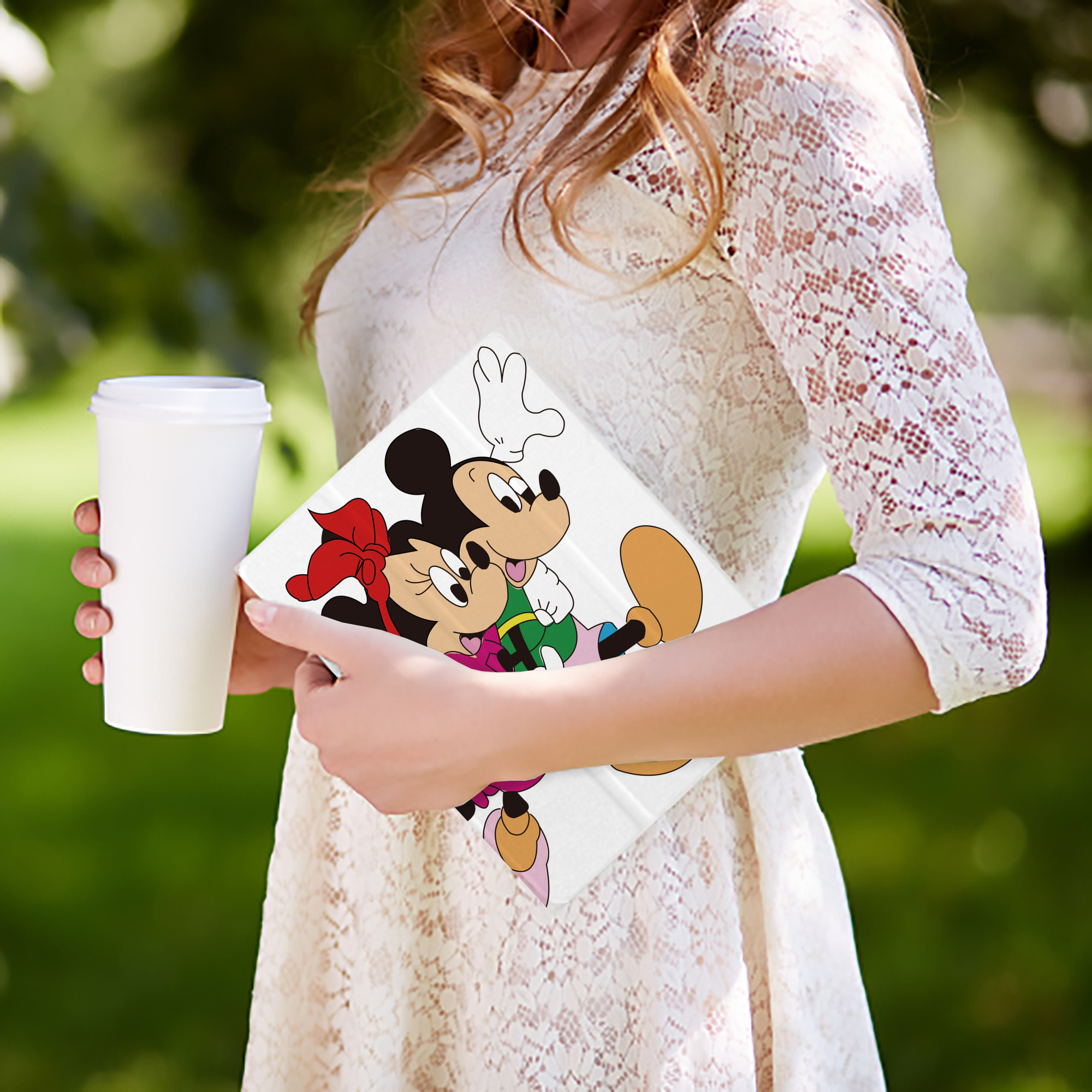 ミッキーマウス Mickey Mouse IPad ケース ペン収納付き 三つ折りスタンド PUレザー×シリコン 対応機種9.5/10.5/10.9インチ