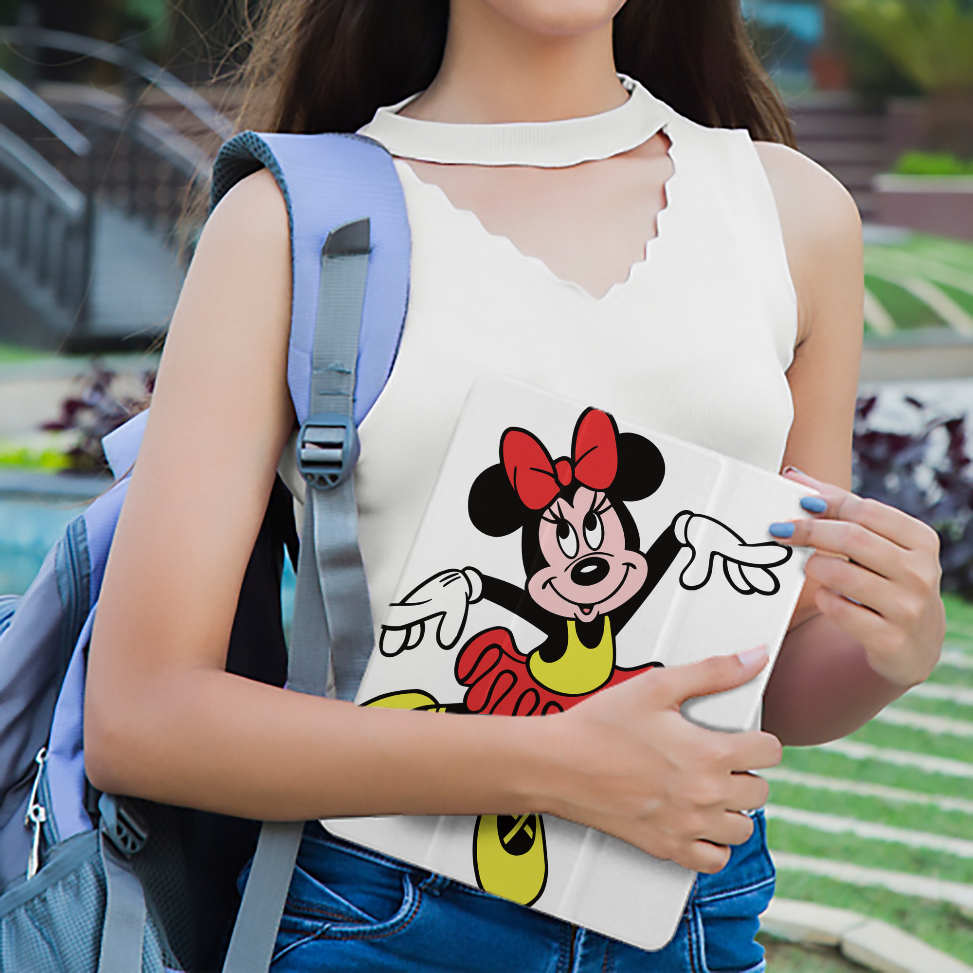 ミッキーマウス Mickey Mouse IPad ケース ペン収納付き 三つ折りスタンド PUレザー×シリコン 対応機種9.5/10.5/10.9インチ