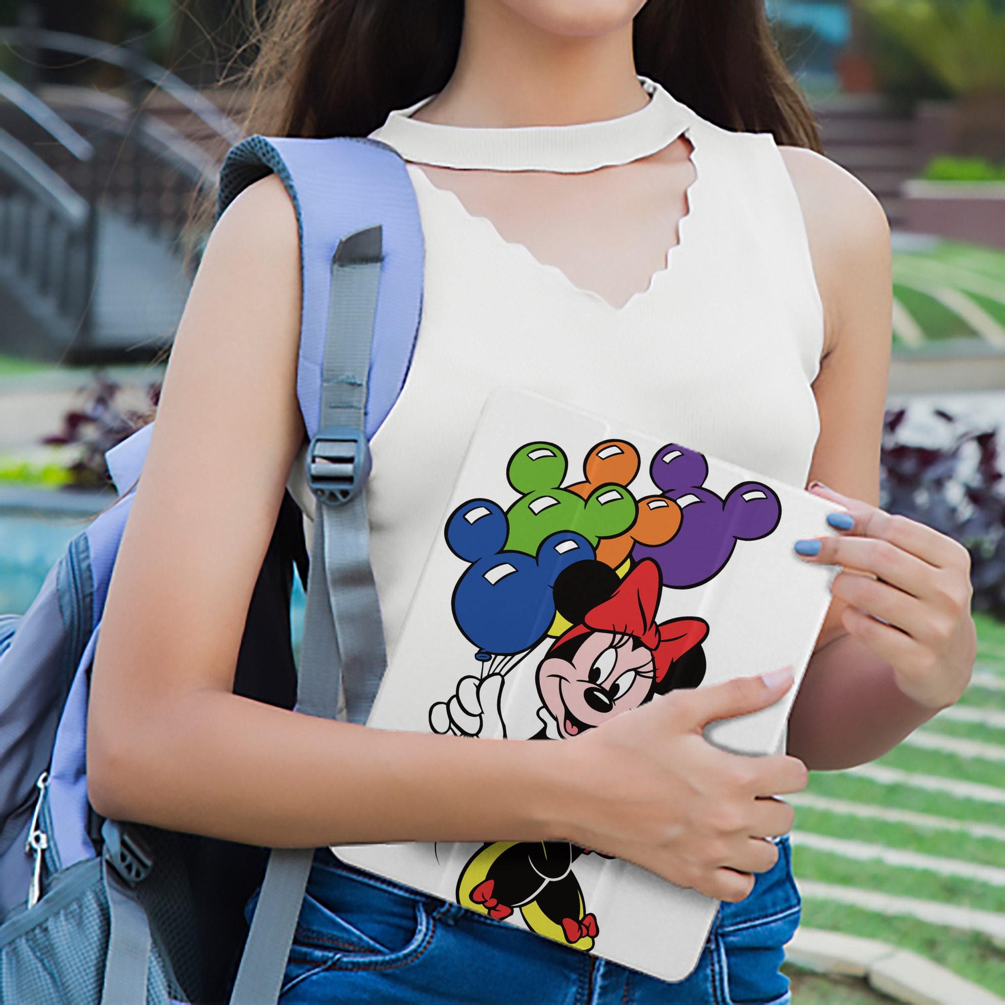 ミッキーマウス Mickey Mouse IPad ケース ペン収納付き 三つ折りスタンド PUレザー×シリコン 対応機種9.5/10.5/10.9インチ