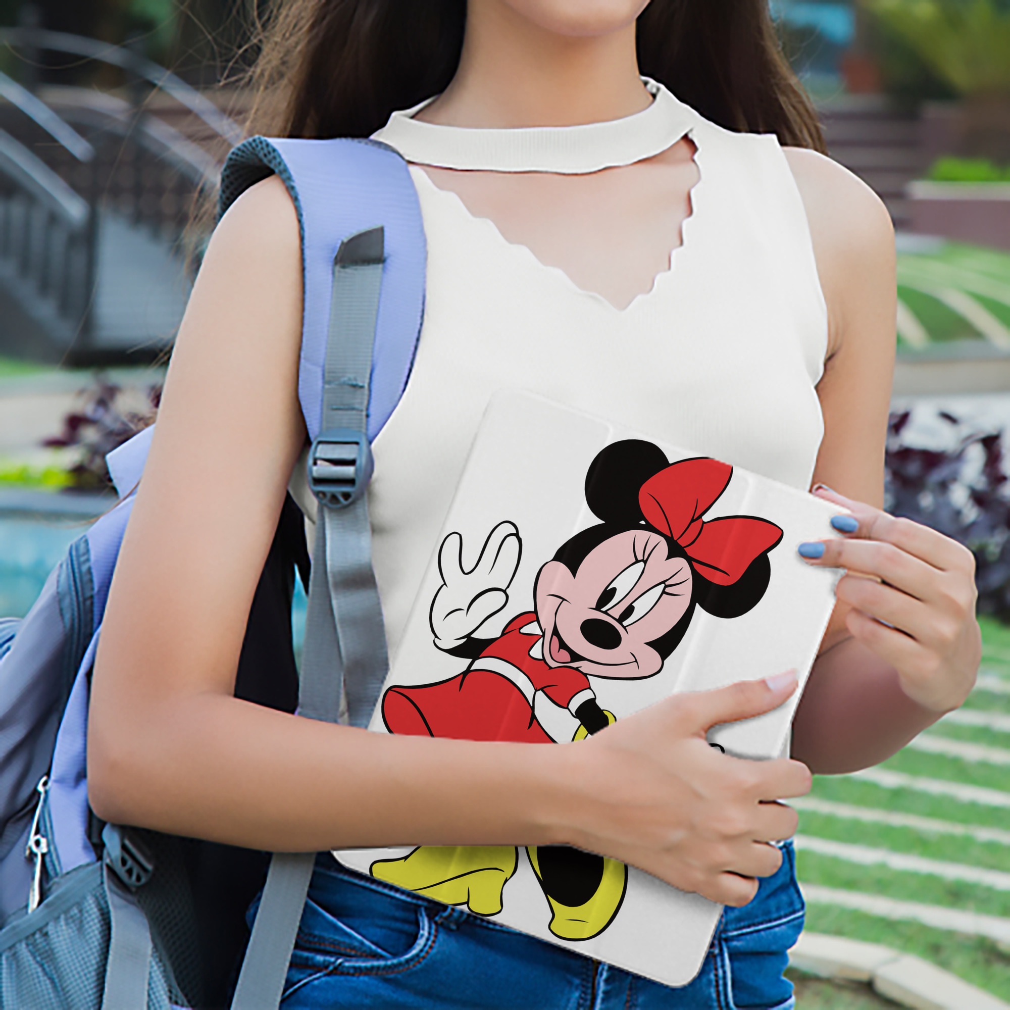 ミッキーマウス Mickey Mouse IPad ケース ペン収納付き 三つ折りスタンド PUレザー×シリコン 対応機種9.5/10.5/10.9インチ