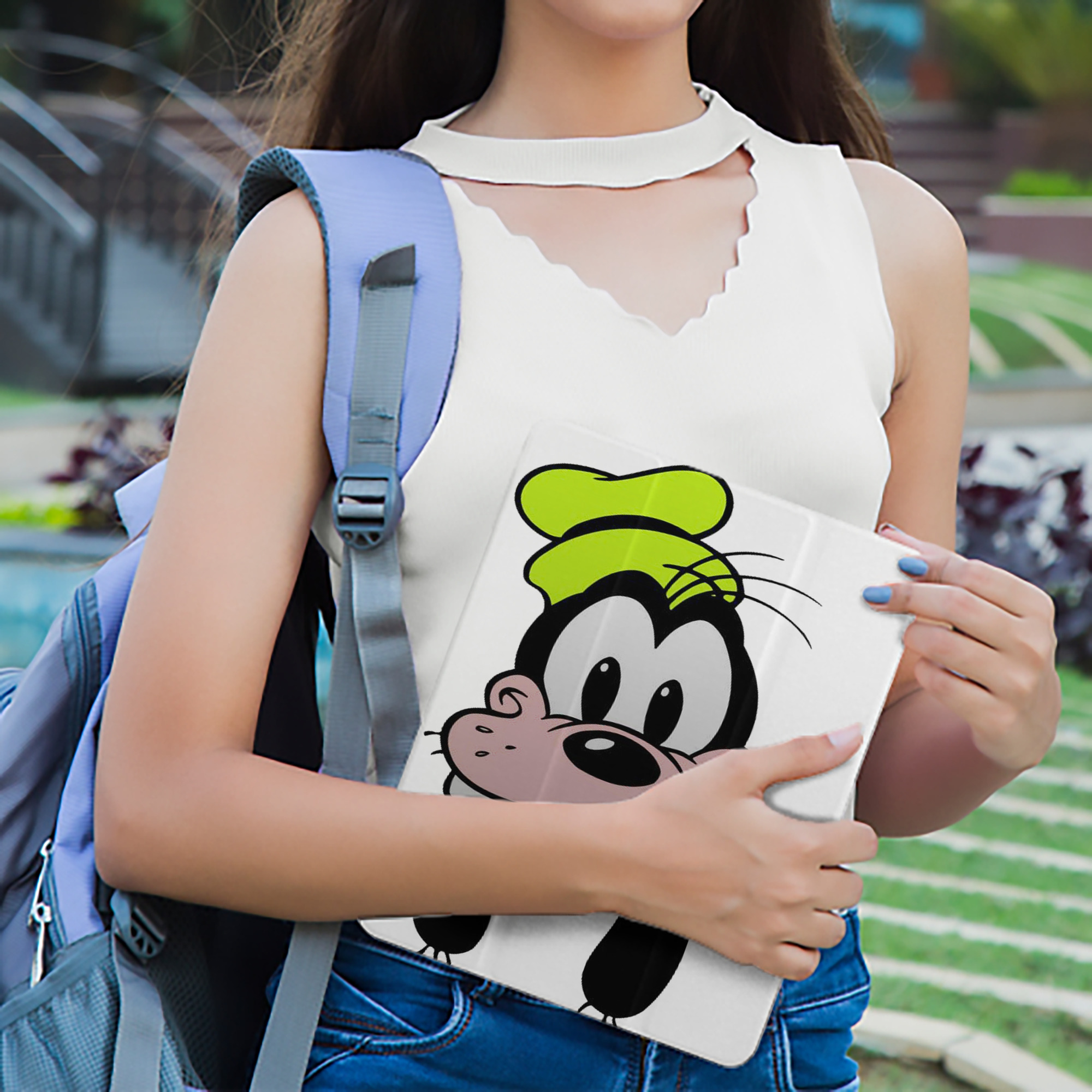 ミッキーマウス Mickey Mouse IPad ケース ペン収納付き 三つ折りスタンド PUレザー×シリコン 対応機種9.5/10.5/10.9インチ