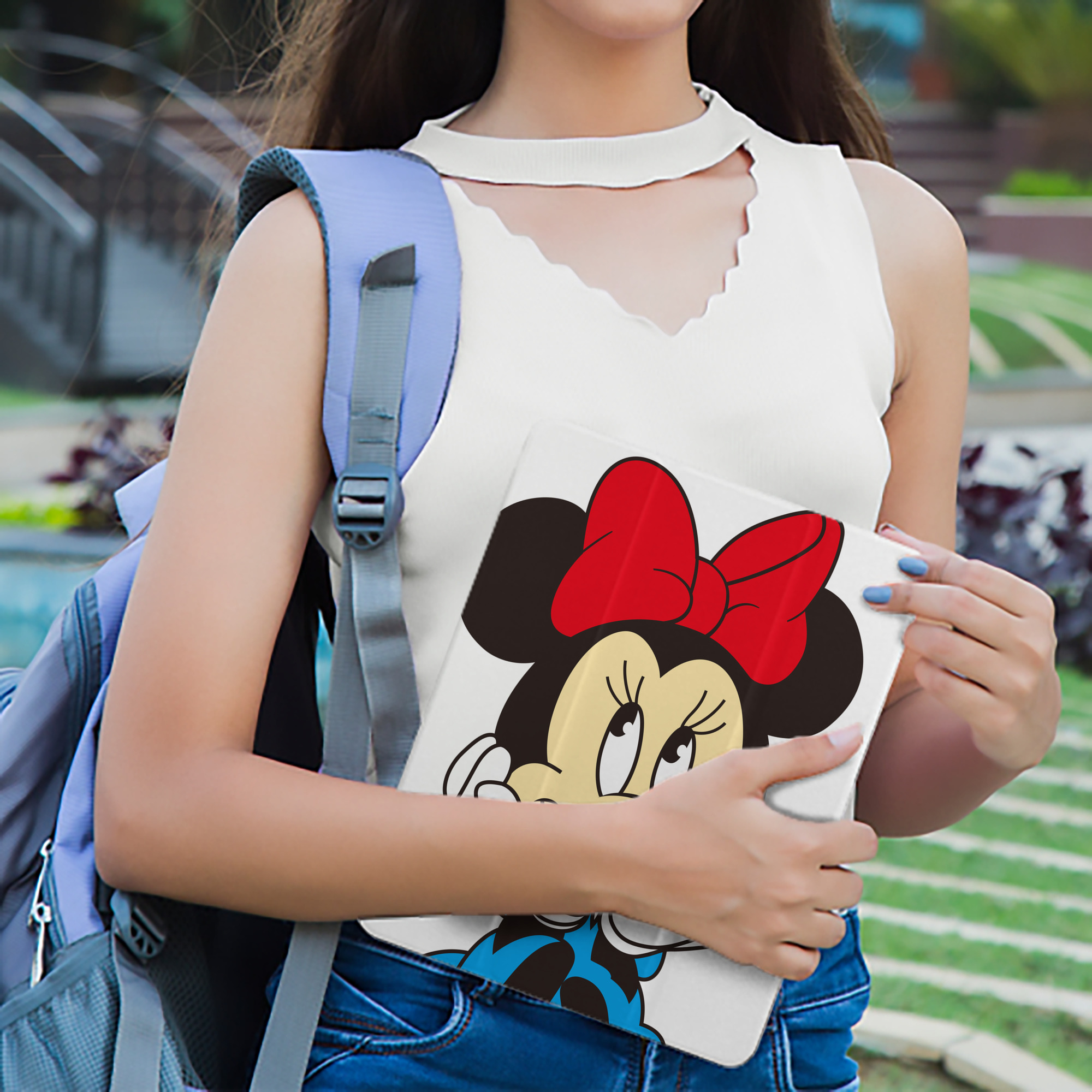 ミッキーマウス Mickey Mouse IPad ケース ペン収納付き 三つ折りスタンド PUレザー×シリコン 対応機種9.5/10.5/10.9インチ