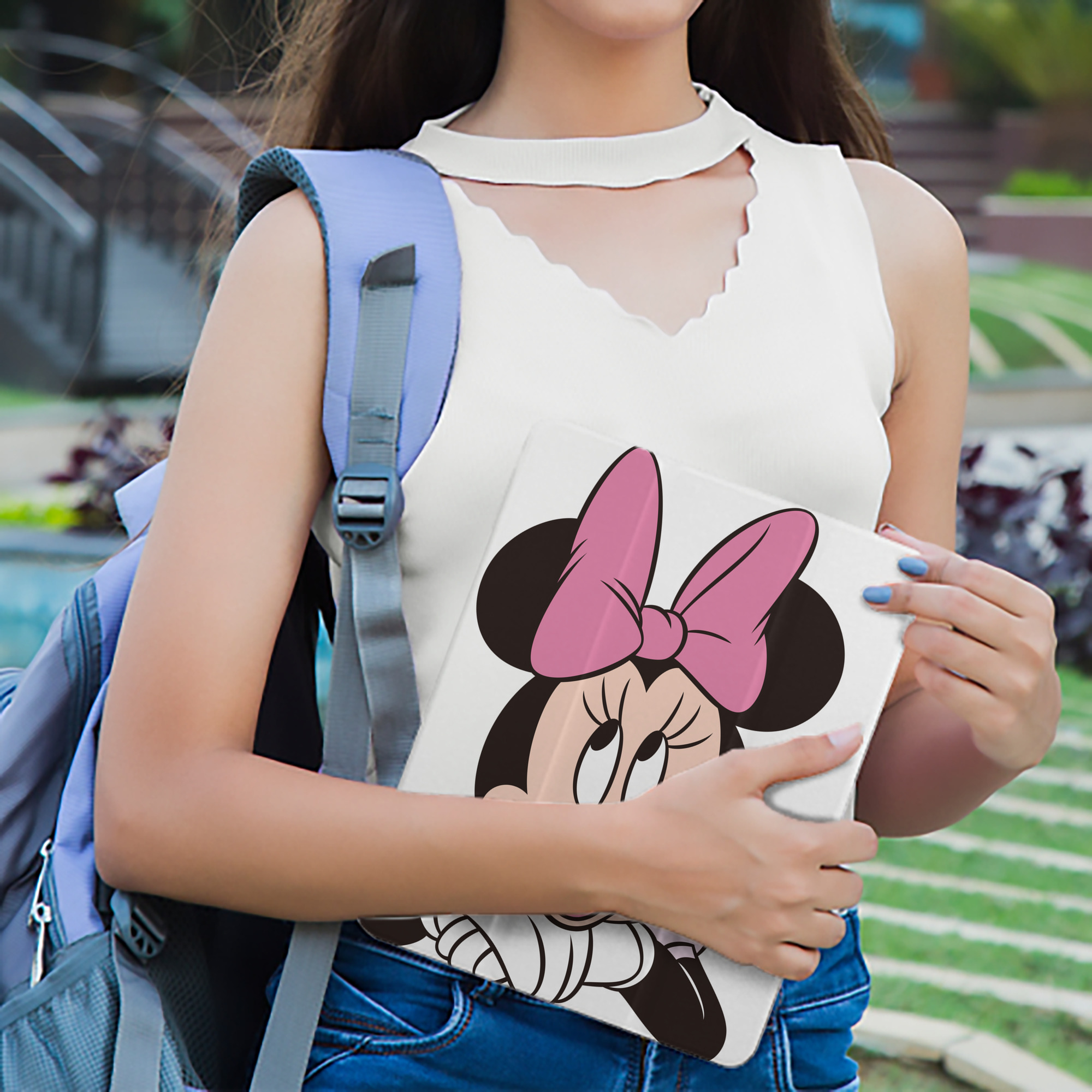 ミッキーマウス Mickey Mouse IPad ケース ペン収納付き 三つ折りスタンド PUレザー×シリコン 対応機種9.5/10.5/10.9インチ