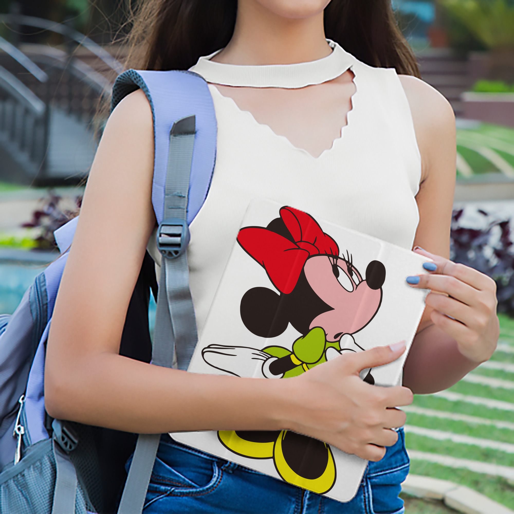 ミッキーマウス Mickey Mouse IPad ケース ペン収納付き 三つ折りスタンド PUレザー×シリコン 対応機種9.5/10.5/10.9インチ
