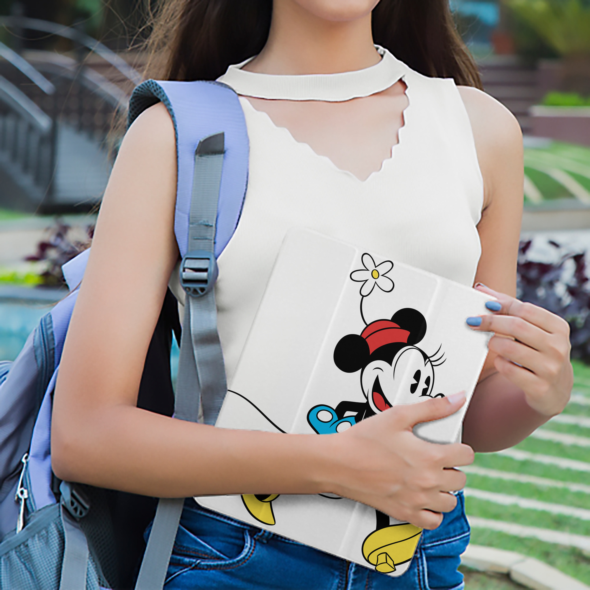 ミッキーマウス Mickey Mouse IPad ケース ペン収納付き 三つ折りスタンド PUレザー×シリコン 対応機種9.5/10.5/10.9インチ