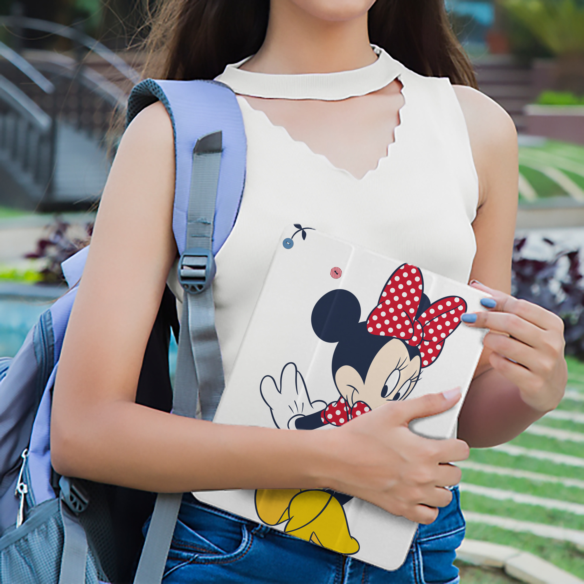 ミッキーマウス Mickey Mouse IPad ケース ペン収納付き 三つ折りスタンド PUレザー×シリコン 対応機種9.5/10.5/10.9インチ