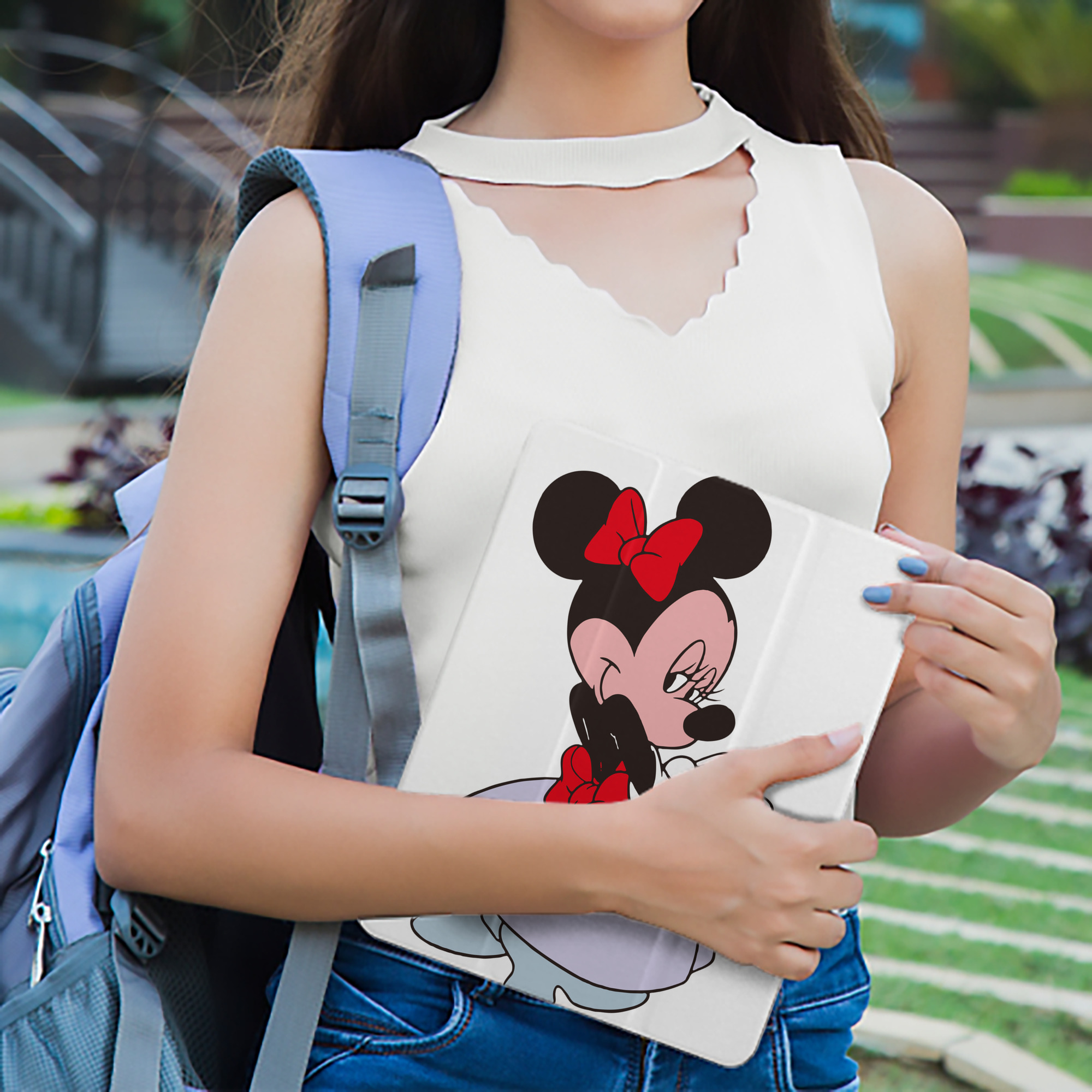 ミッキーマウス Mickey Mouse IPad ケース ペン収納付き 三つ折りスタンド PUレザー×シリコン 対応機種9.5/10.5/10.9インチ