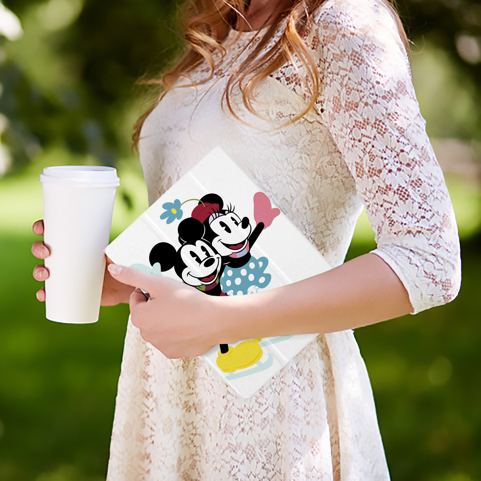 ミッキーマウス Mickey Mouse IPad ケース ペン収納付き 三つ折りスタンド PUレザー×シリコン 対応機種9.5/10.5/10.9インチ