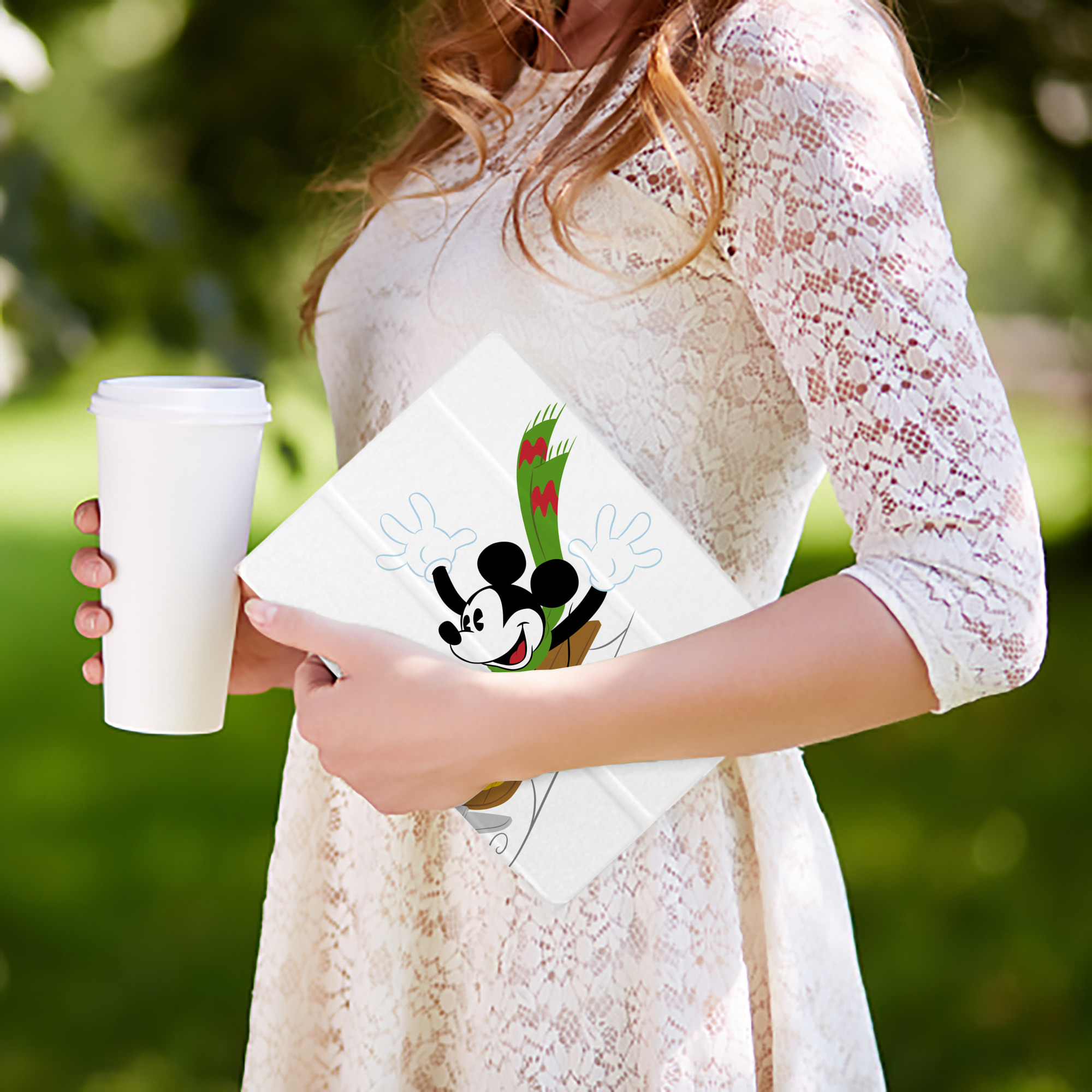 ミッキーマウス Mickey Mouse IPad ケース ペン収納付き 三つ折りスタンド PUレザー×シリコン 対応機種9.5/10.5/10.9インチ