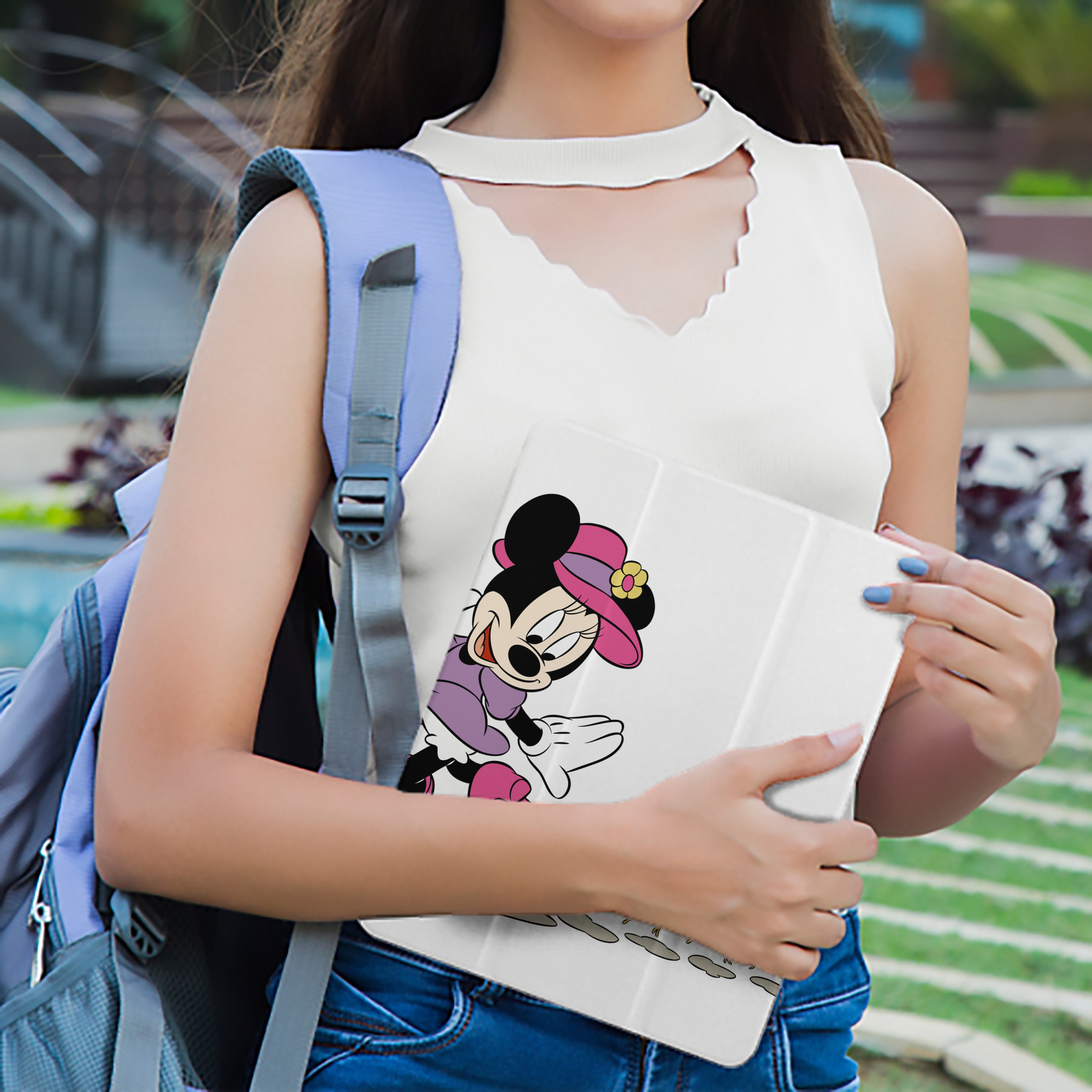 ミッキーマウス Mickey Mouse IPad ケース ペン収納付き 三つ折りスタンド PUレザー×シリコン 対応機種9.5/10.5/10.9インチ