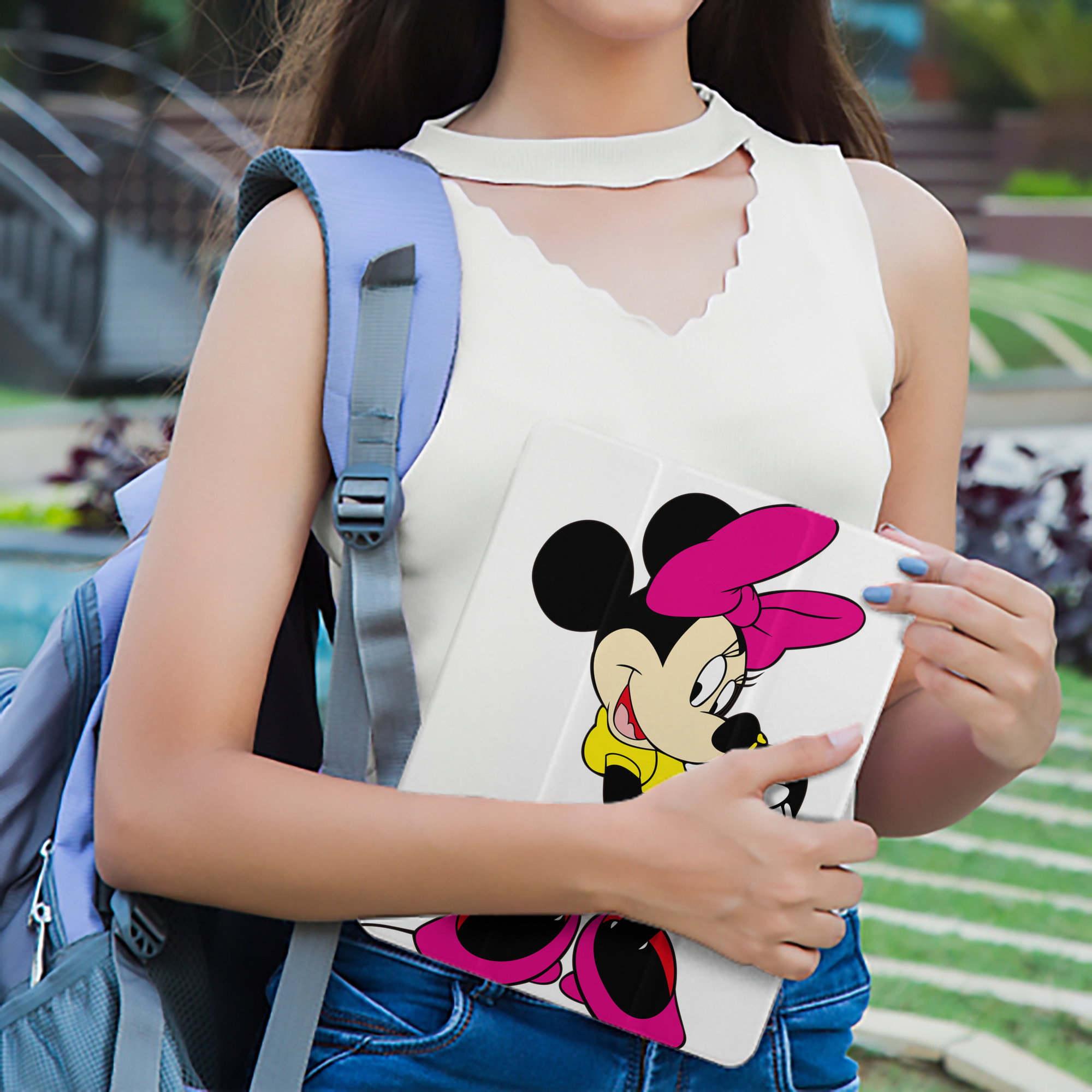 ミッキーマウス Mickey Mouse IPad ケース ペン収納付き 三つ折りスタンド PUレザー×シリコン 対応機種9.5/10.5/10.9インチ