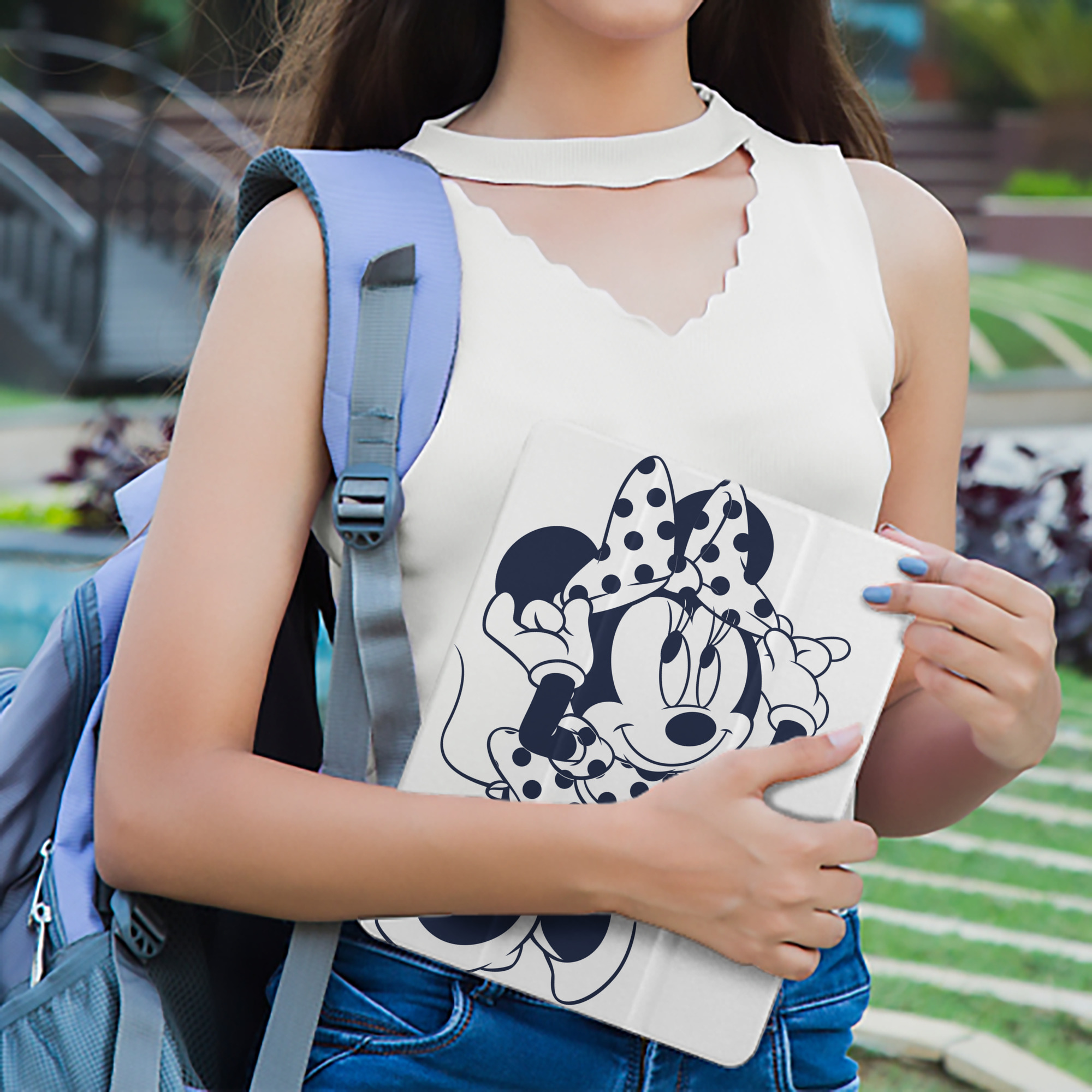 ミッキーマウス Mickey Mouse IPad ケース ペン収納付き 三つ折りスタンド PUレザー×シリコン 対応機種9.5/10.5/10.9インチ