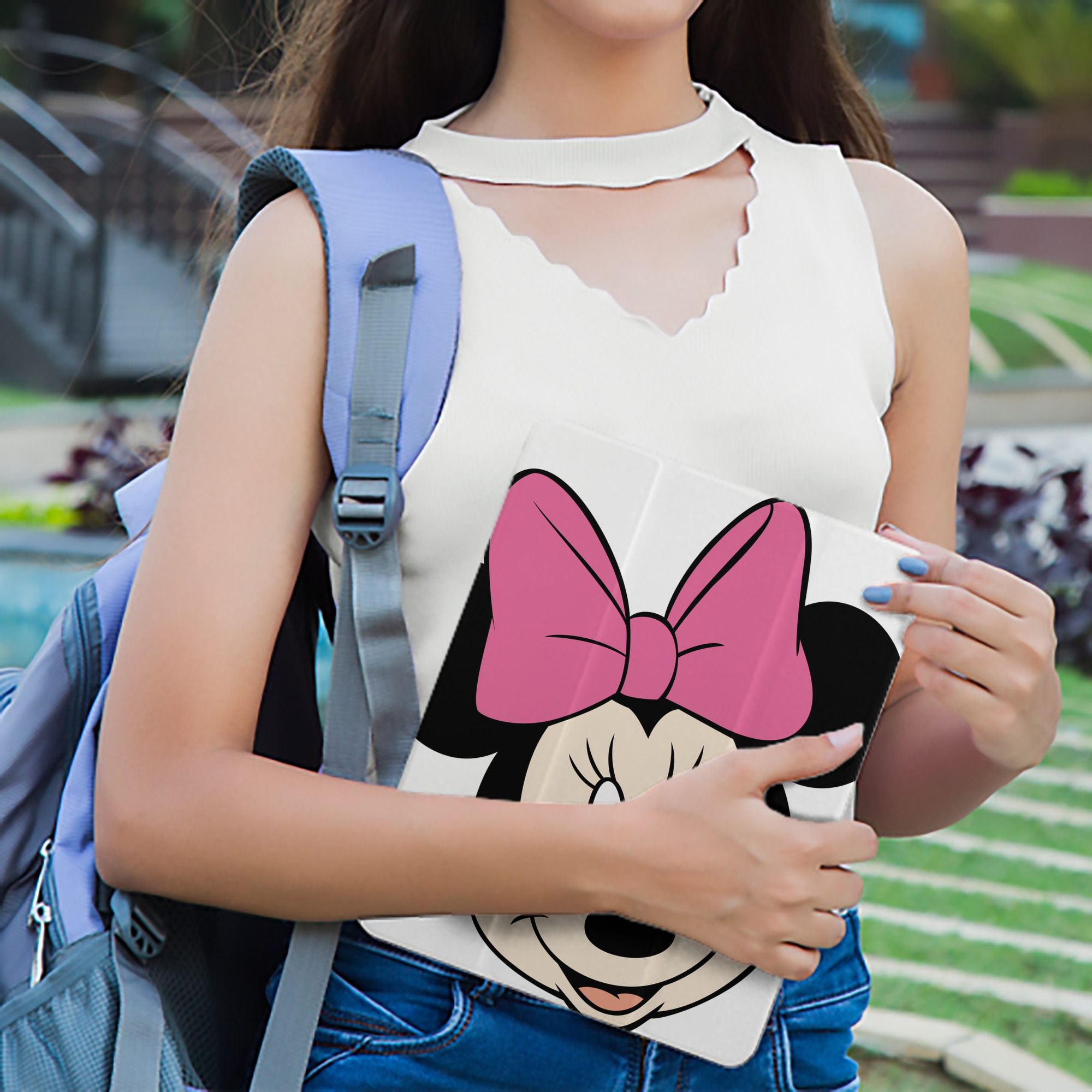 ミッキーマウス Mickey Mouse IPad ケース ペン収納付き 三つ折りスタンド PUレザー×シリコン 対応機種9.5/10.5/10.9インチ