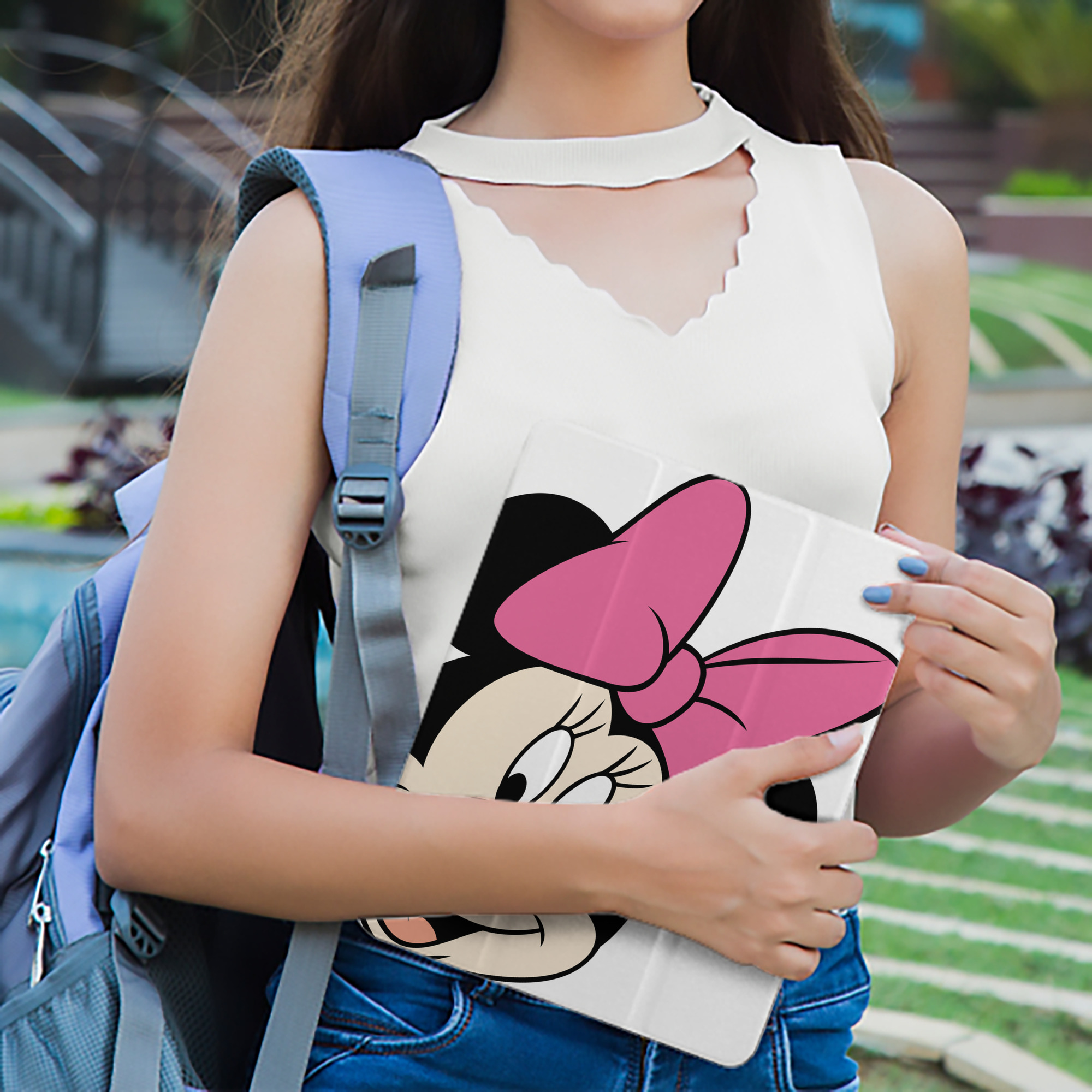 ミッキーマウス Mickey Mouse IPad ケース ペン収納付き 三つ折りスタンド PUレザー×シリコン 対応機種9.5/10.5/10.9インチ