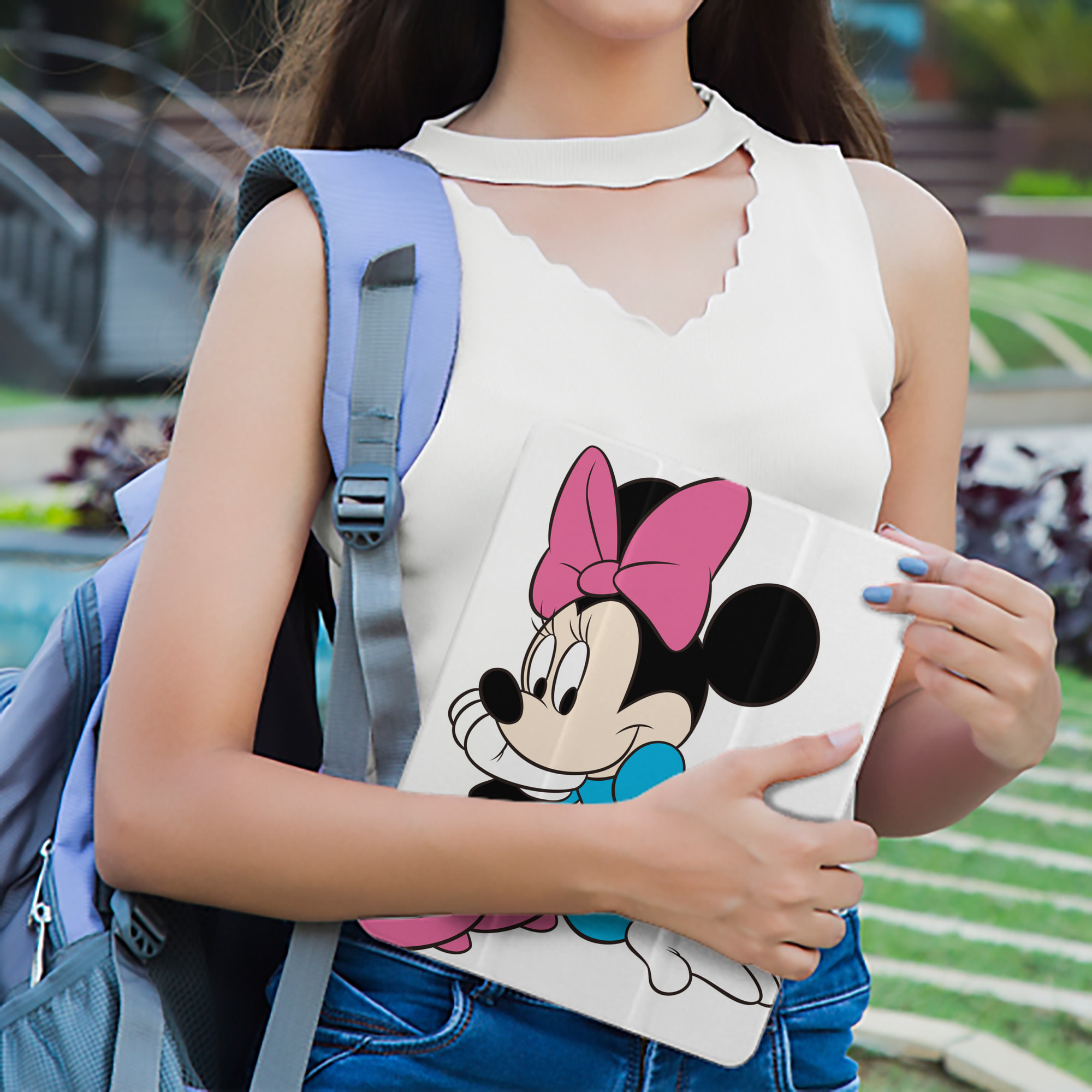 ミッキーマウス Mickey Mouse IPad ケース ペン収納付き 三つ折りスタンド PUレザー×シリコン 対応機種9.5/10.5/10.9インチ