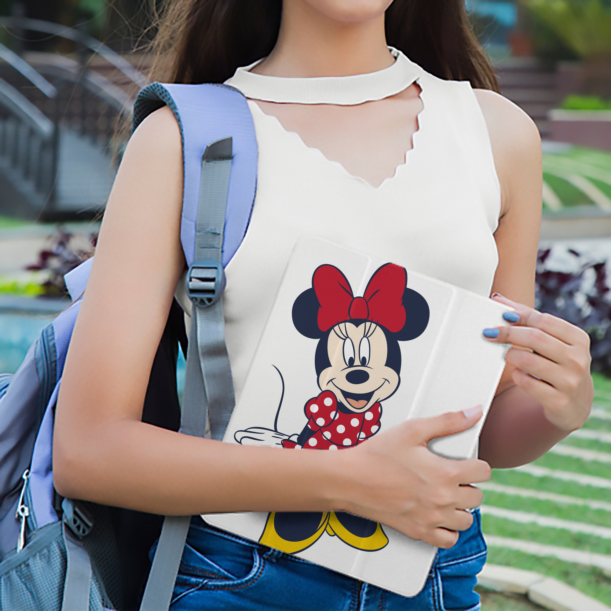 ミッキーマウス Mickey Mouse IPad ケース ペン収納付き 三つ折りスタンド PUレザー×シリコン 対応機種9.5/10.5/10.9インチ
