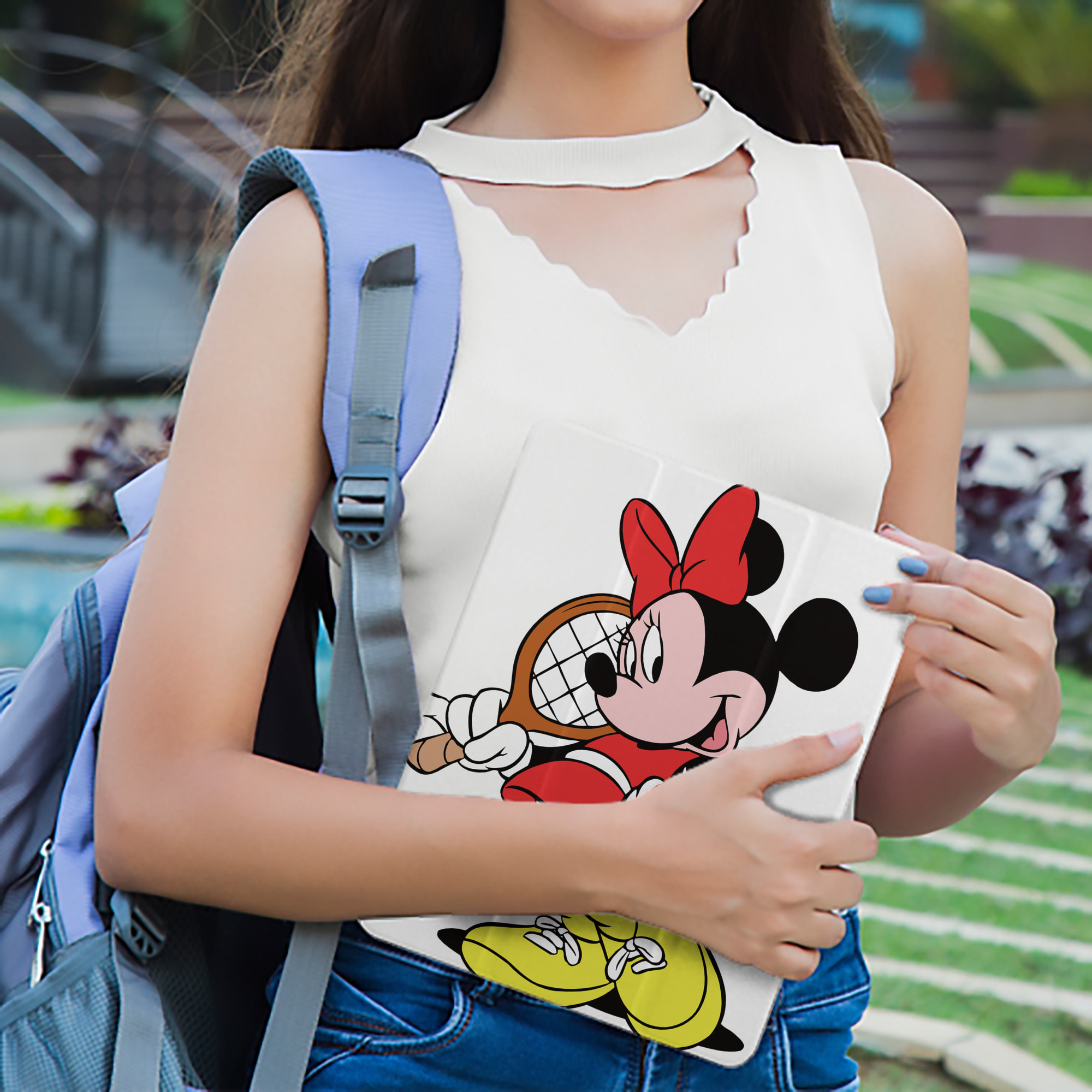 ミッキーマウス Mickey Mouse IPad ケース ペン収納付き 三つ折りスタンド PUレザー×シリコン 対応機種9.5/10.5/10.9インチ