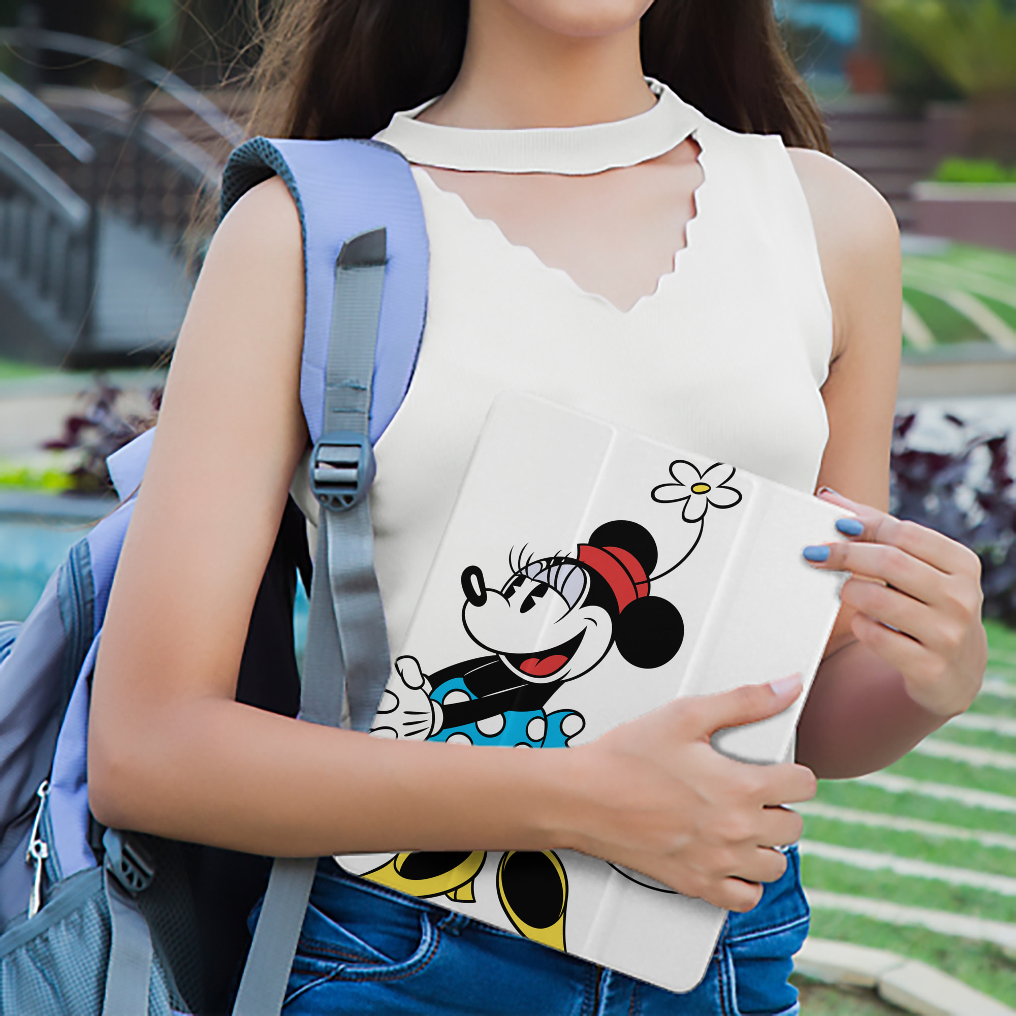 ミッキーマウス Mickey Mouse IPad ケース ペン収納付き 三つ折りスタンド PUレザー×シリコン 対応機種9.5/10.5/10.9インチ