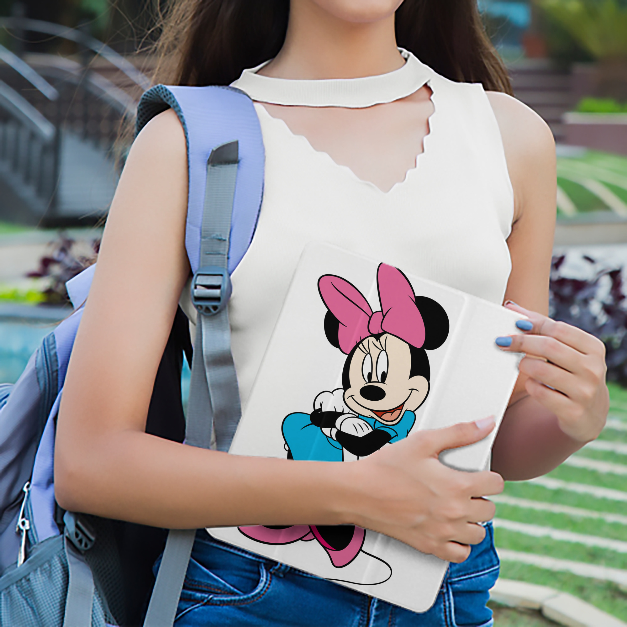 ミッキーマウス Mickey Mouse IPad ケース ペン収納付き 三つ折りスタンド PUレザー×シリコン 対応機種9.5/10.5/10.9インチ