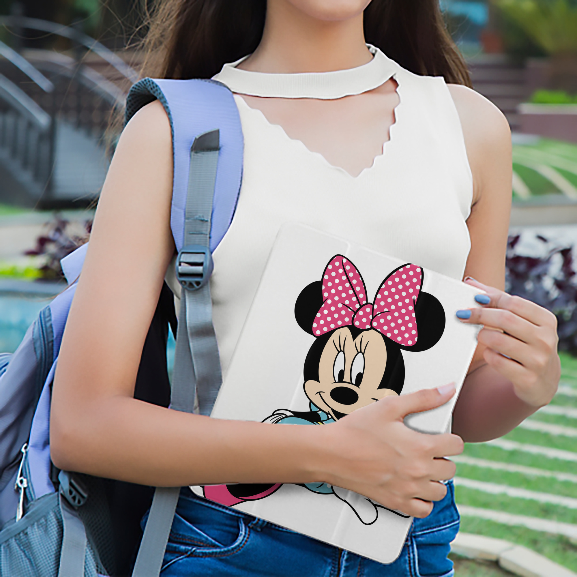 ミッキーマウス Mickey Mouse IPad ケース ペン収納付き 三つ折りスタンド PUレザー×シリコン 対応機種9.5/10.5/10.9インチ