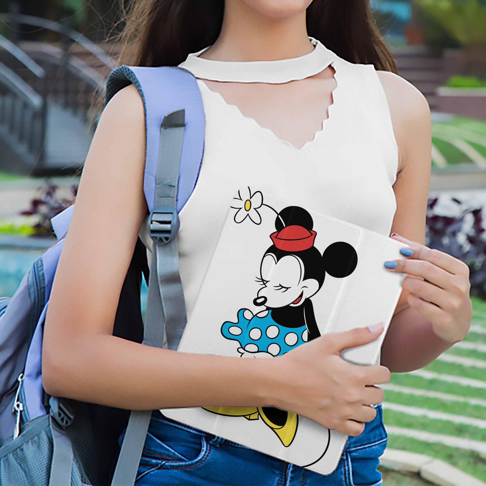 ミッキーマウス Mickey Mouse IPad ケース ペン収納付き 三つ折りスタンド PUレザー×シリコン 対応機種9.5/10.5/10.9インチ
