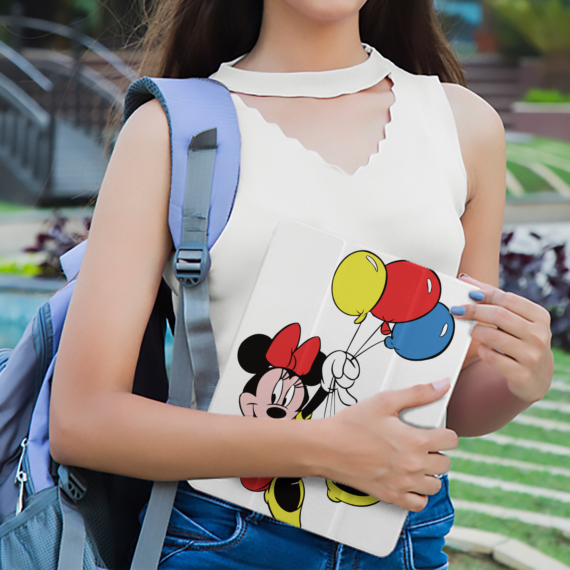 ミッキーマウス Mickey Mouse IPad ケース ペン収納付き 三つ折りスタンド PUレザー×シリコン 対応機種9.5/10.5/10.9インチ