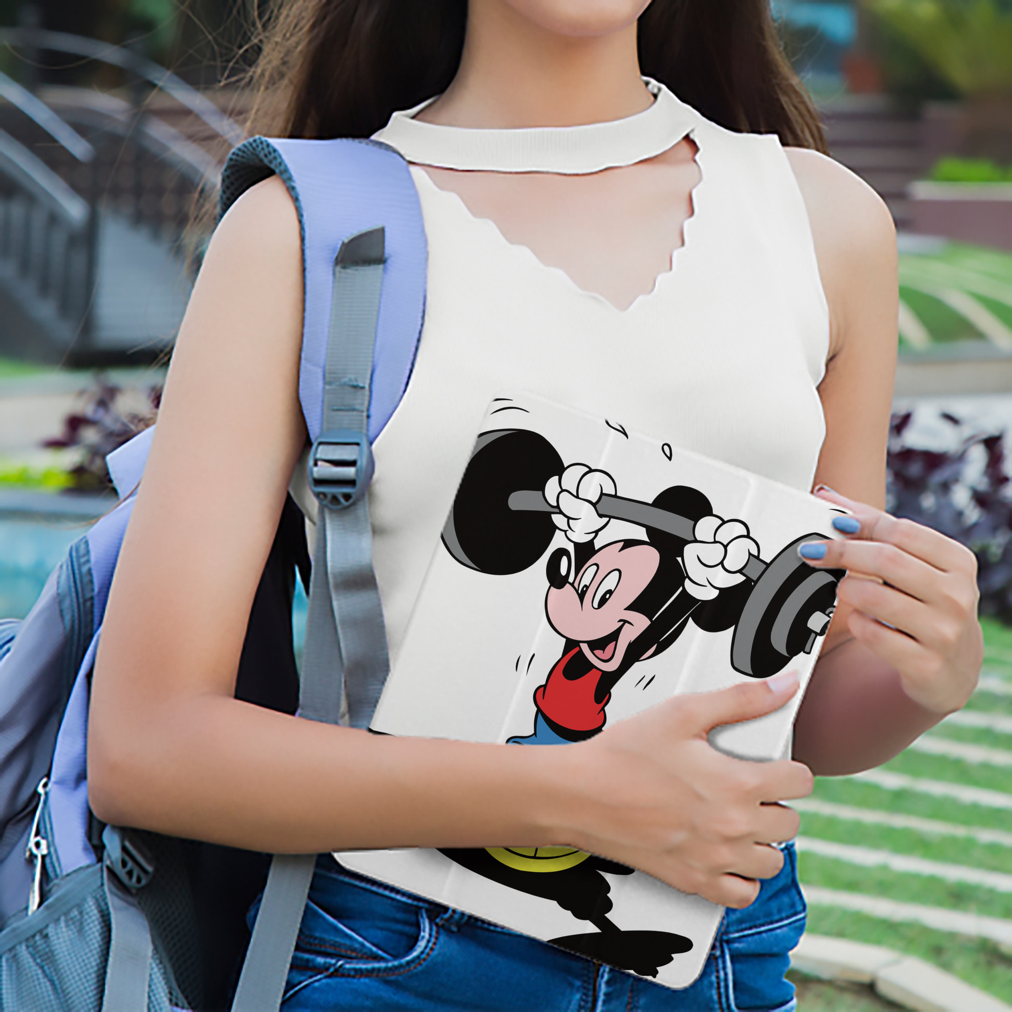 ミッキーマウス Mickey Mouse IPad ケース ペン収納付き 三つ折りスタンド PUレザー×シリコン 対応機種9.5/10.5/10.9インチ