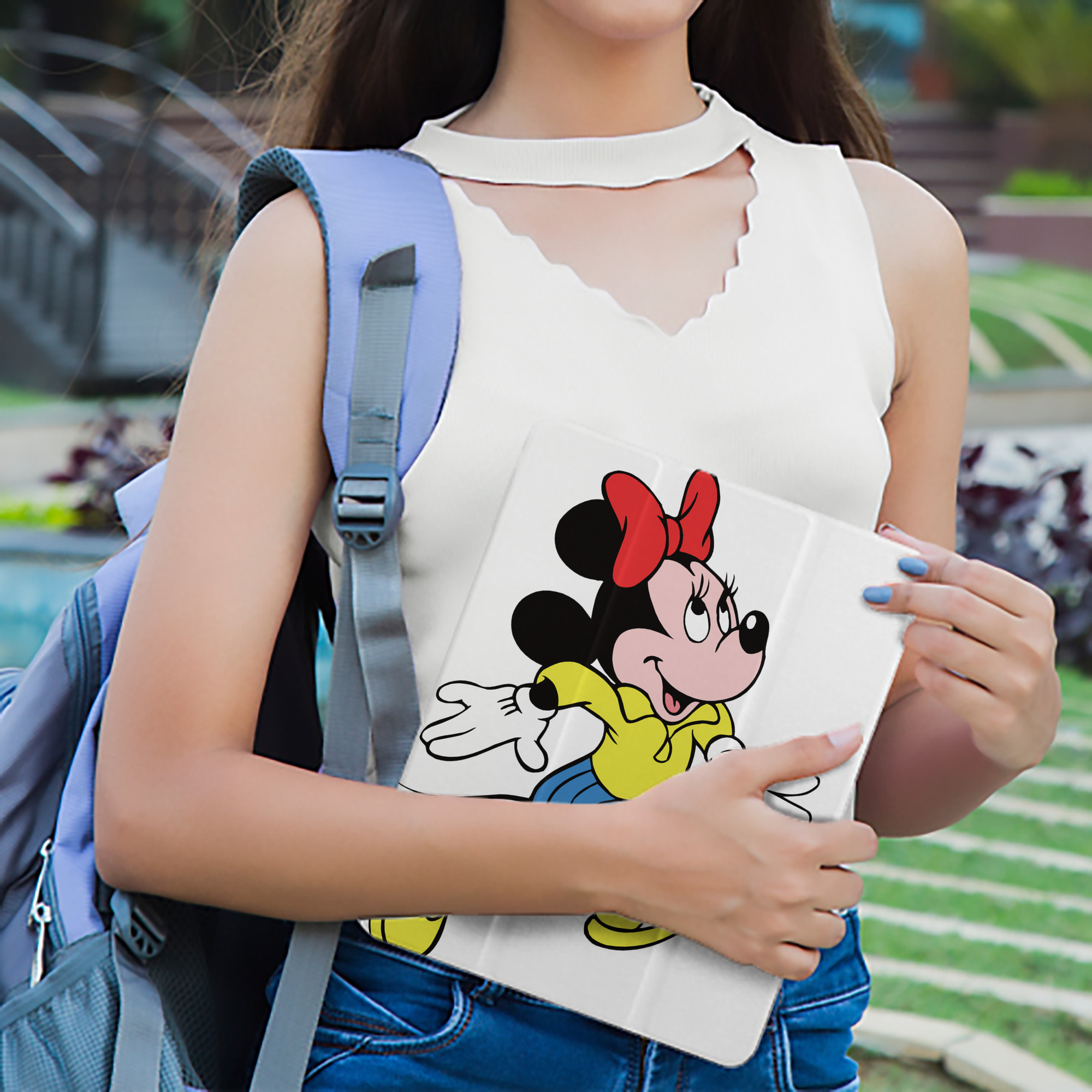 ミッキーマウス Mickey Mouse IPad ケース ペン収納付き 三つ折りスタンド PUレザー×シリコン 対応機種9.5/10.5/10.9インチ