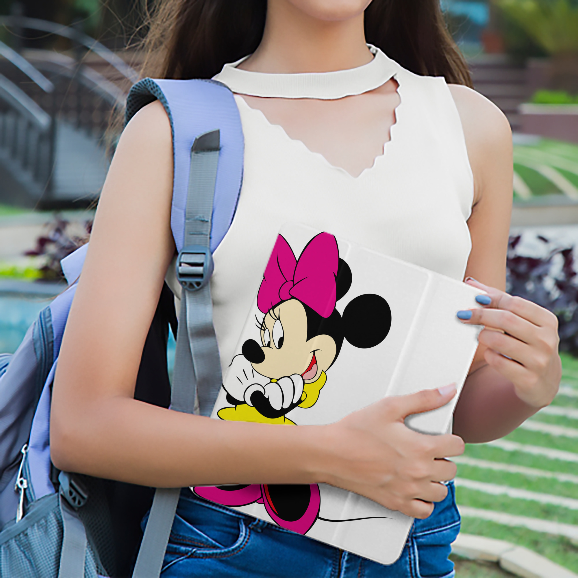 ミッキーマウス Mickey Mouse IPad ケース ペン収納付き 三つ折りスタンド PUレザー×シリコン 対応機種9.5/10.5/10.9インチ