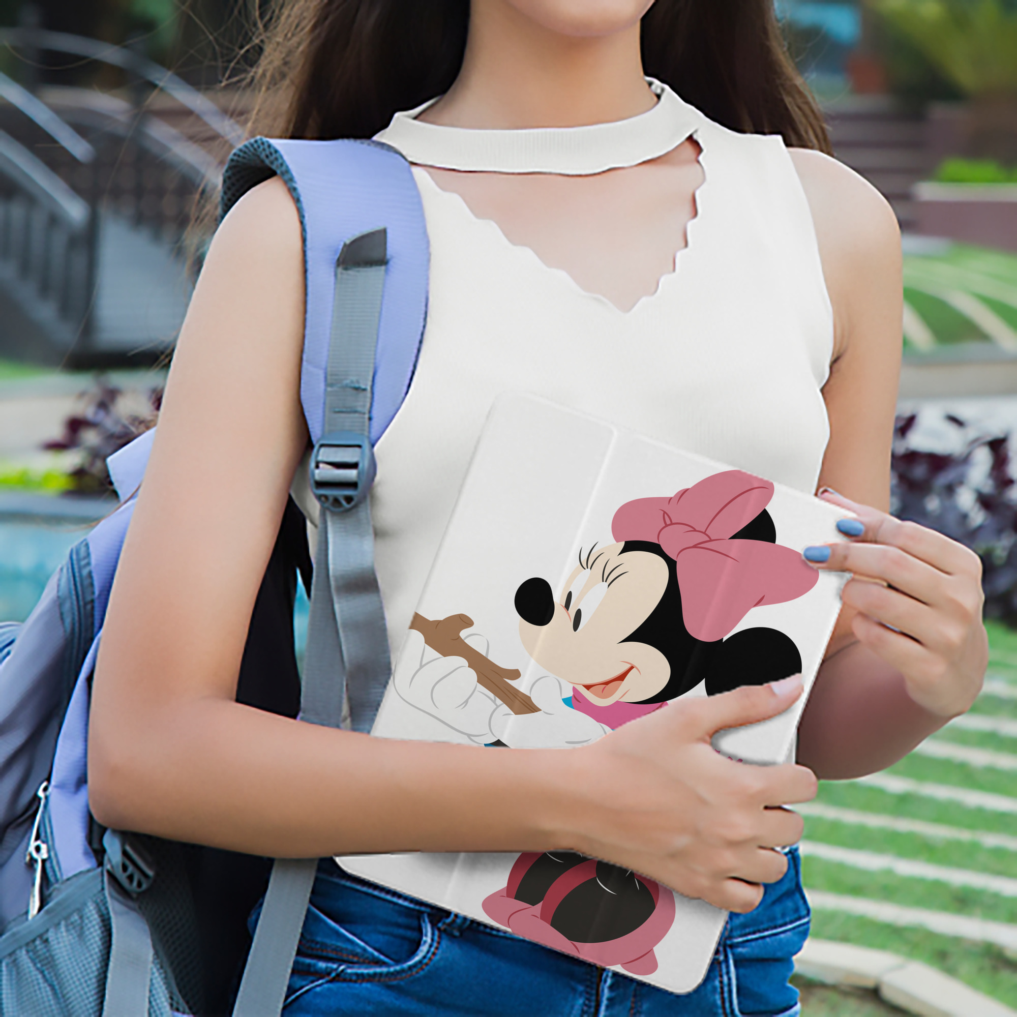 ミッキーマウス Mickey Mouse IPad ケース ペン収納付き 三つ折りスタンド PUレザー×シリコン 対応機種9.5/10.5/10.9インチ