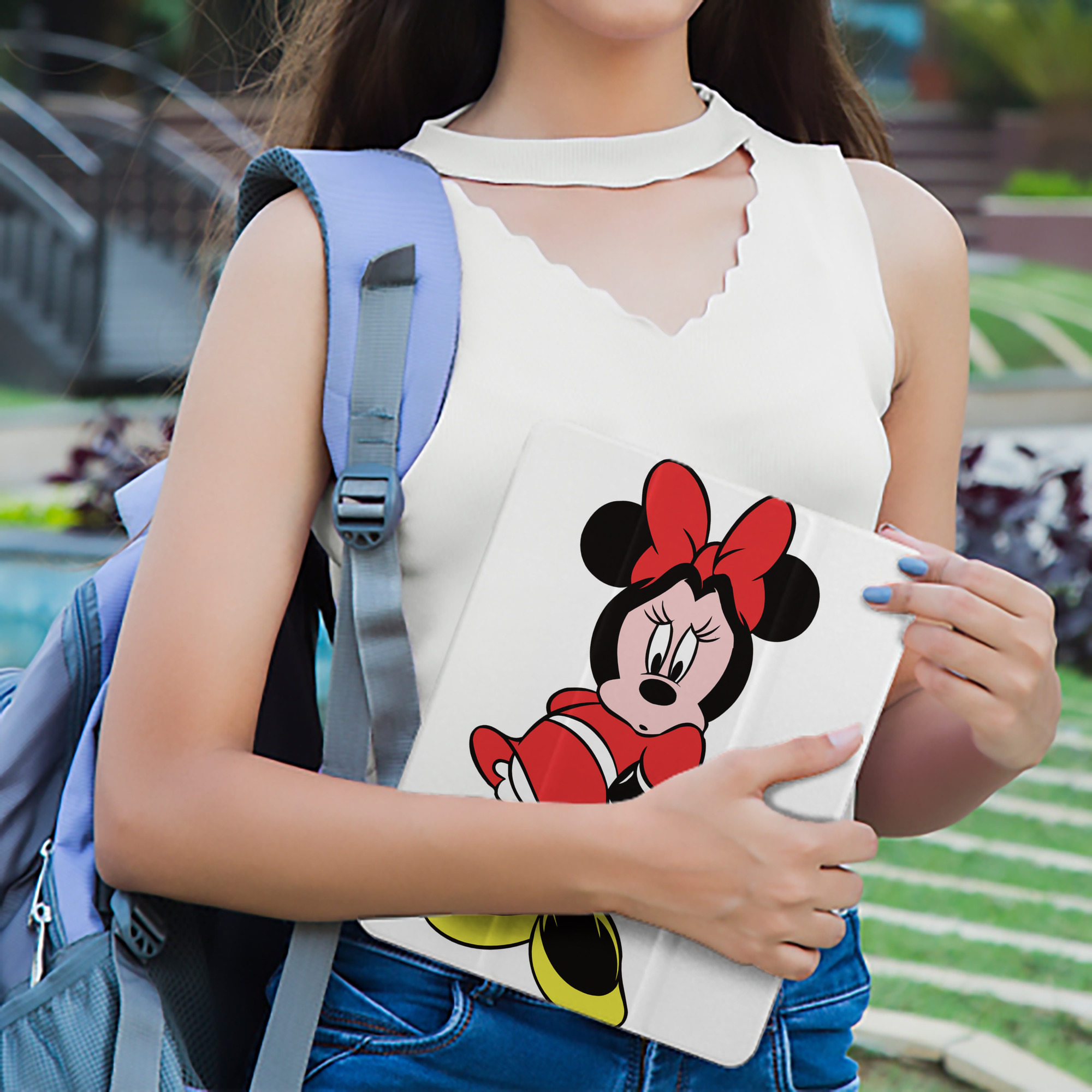 ミッキーマウス Mickey Mouse IPad ケース ペン収納付き 三つ折りスタンド PUレザー×シリコン 対応機種9.5/10.5/10.9インチ