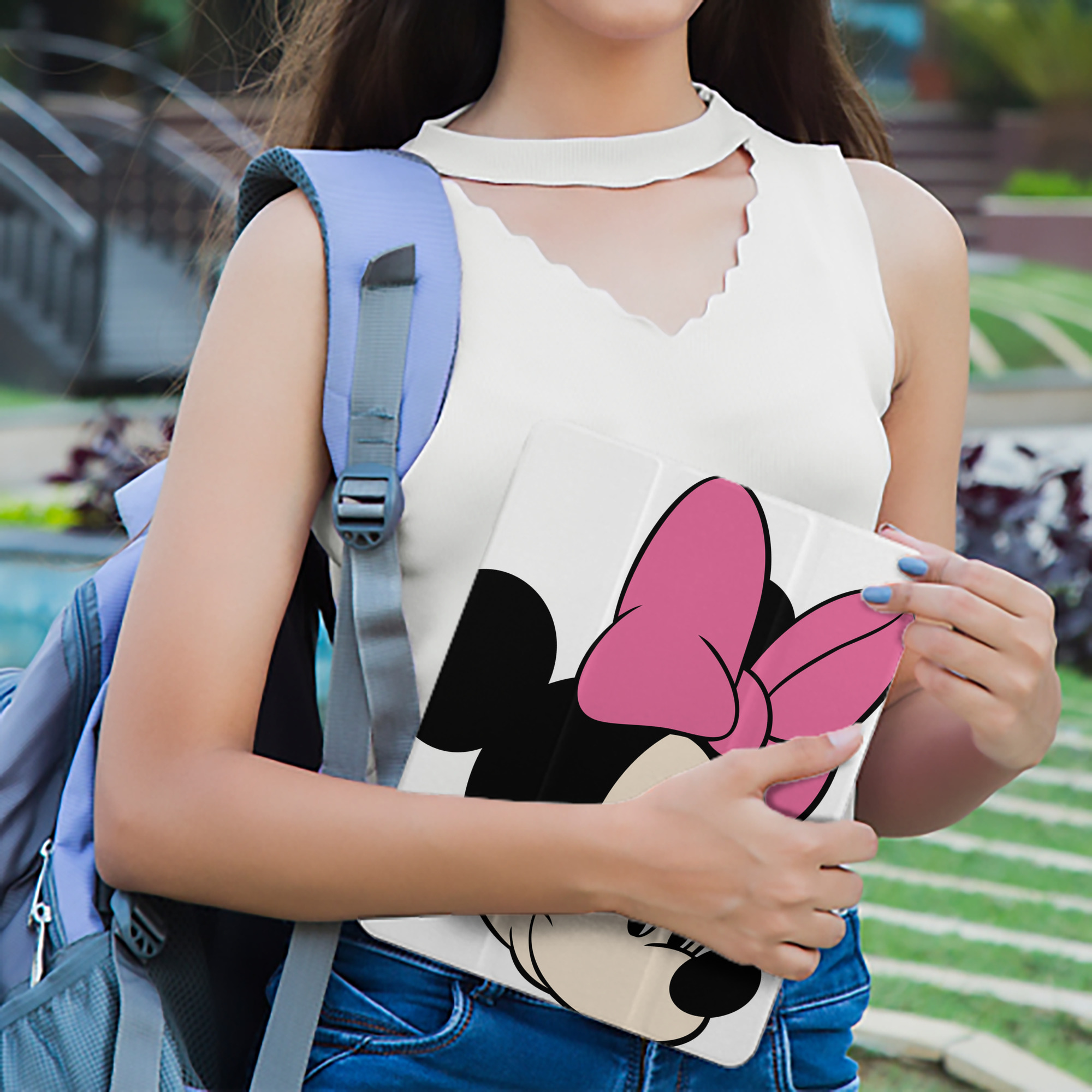 ミッキーマウス Mickey Mouse IPad ケース ペン収納付き 三つ折りスタンド PUレザー×シリコン 対応機種9.5/10.5/10.9インチ