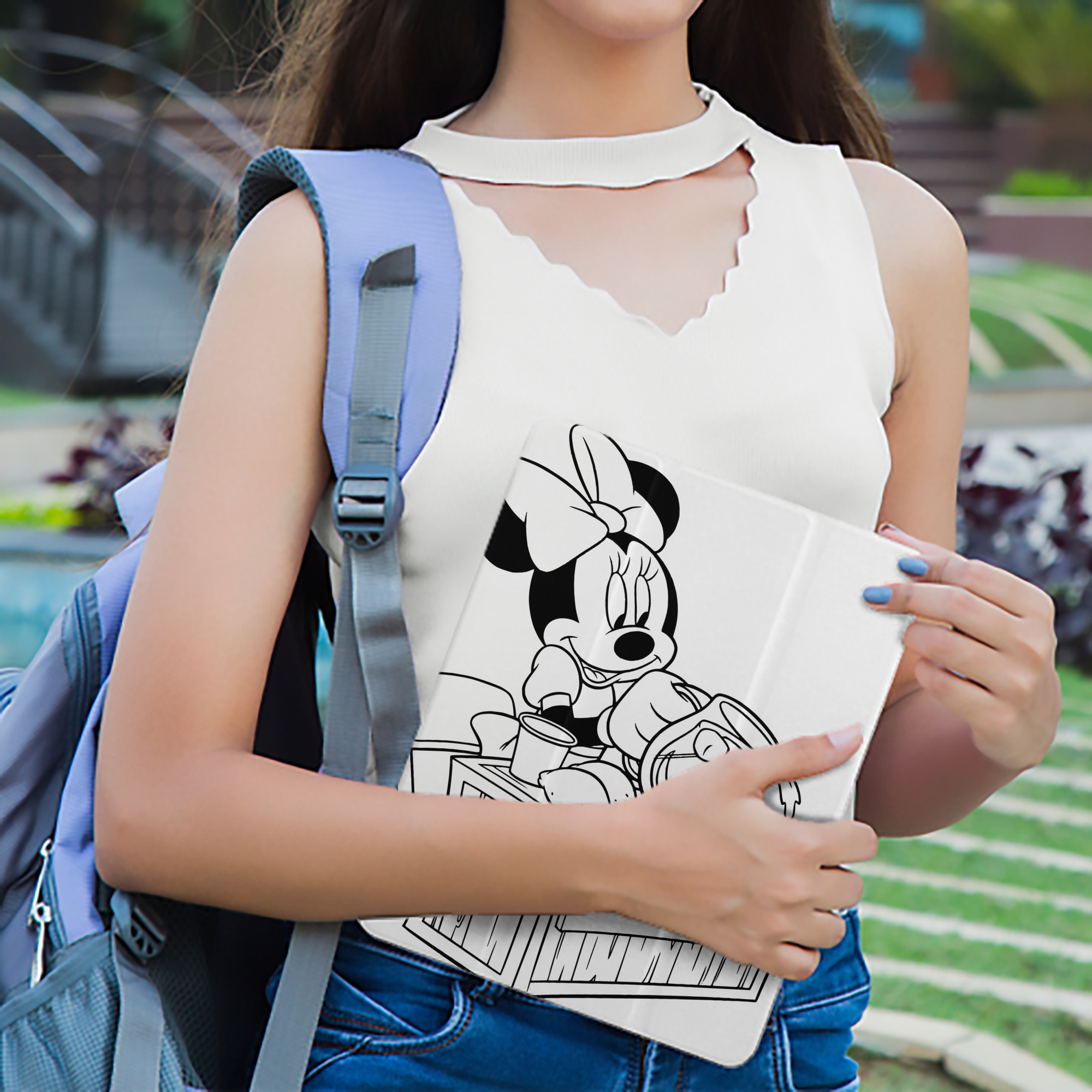 ミッキーマウス Mickey Mouse IPad ケース ペン収納付き 三つ折りスタンド PUレザー×シリコン 対応機種9.5/10.5/10.9インチ