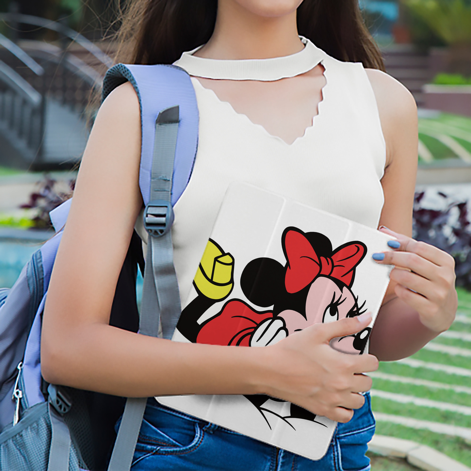 ミッキーマウス Mickey Mouse IPad ケース ペン収納付き 三つ折りスタンド PUレザー×シリコン 対応機種9.5/10.5/10.9インチ