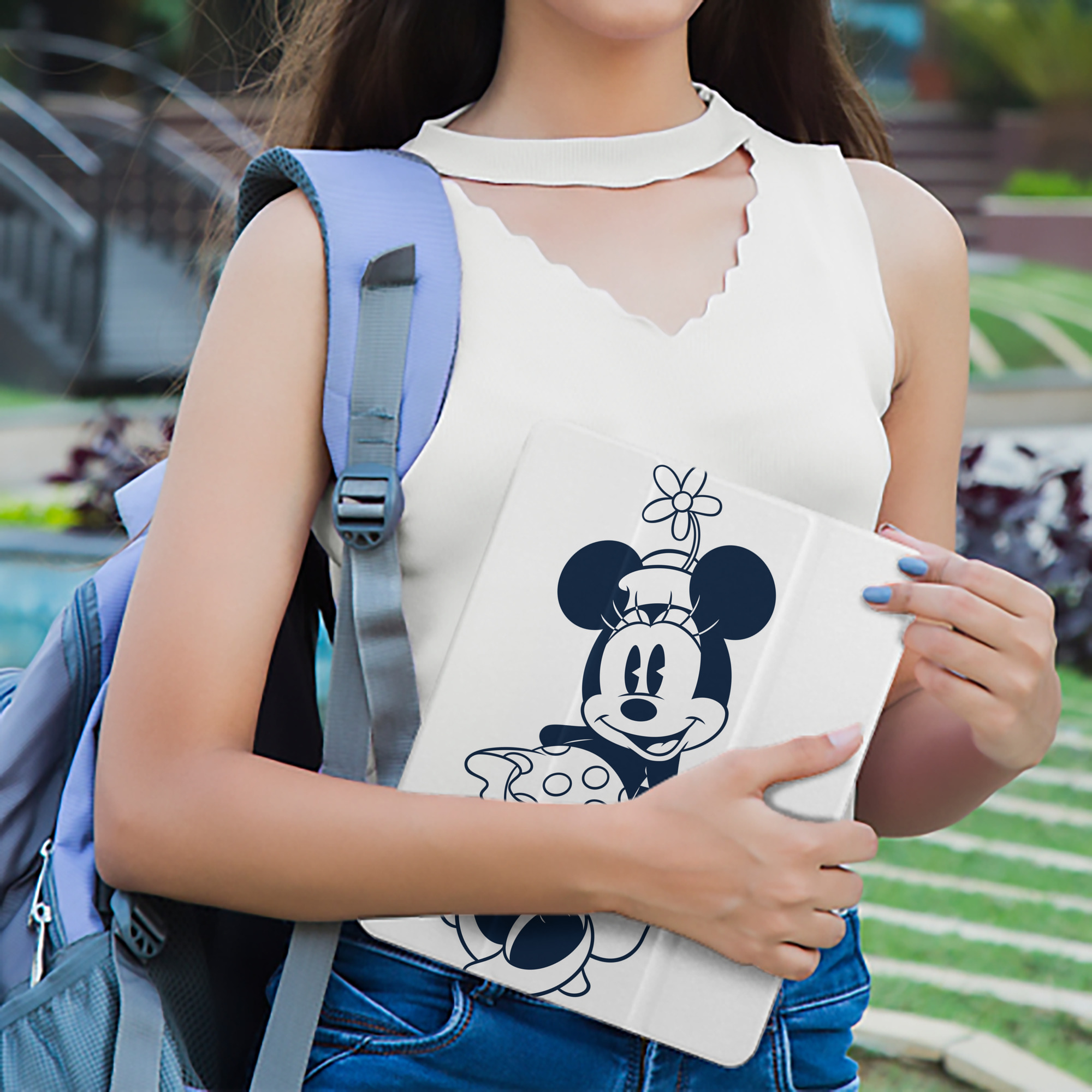 ミッキーマウス Mickey Mouse IPad ケース ペン収納付き 三つ折りスタンド PUレザー×シリコン 対応機種9.5/10.5/10.9インチ
