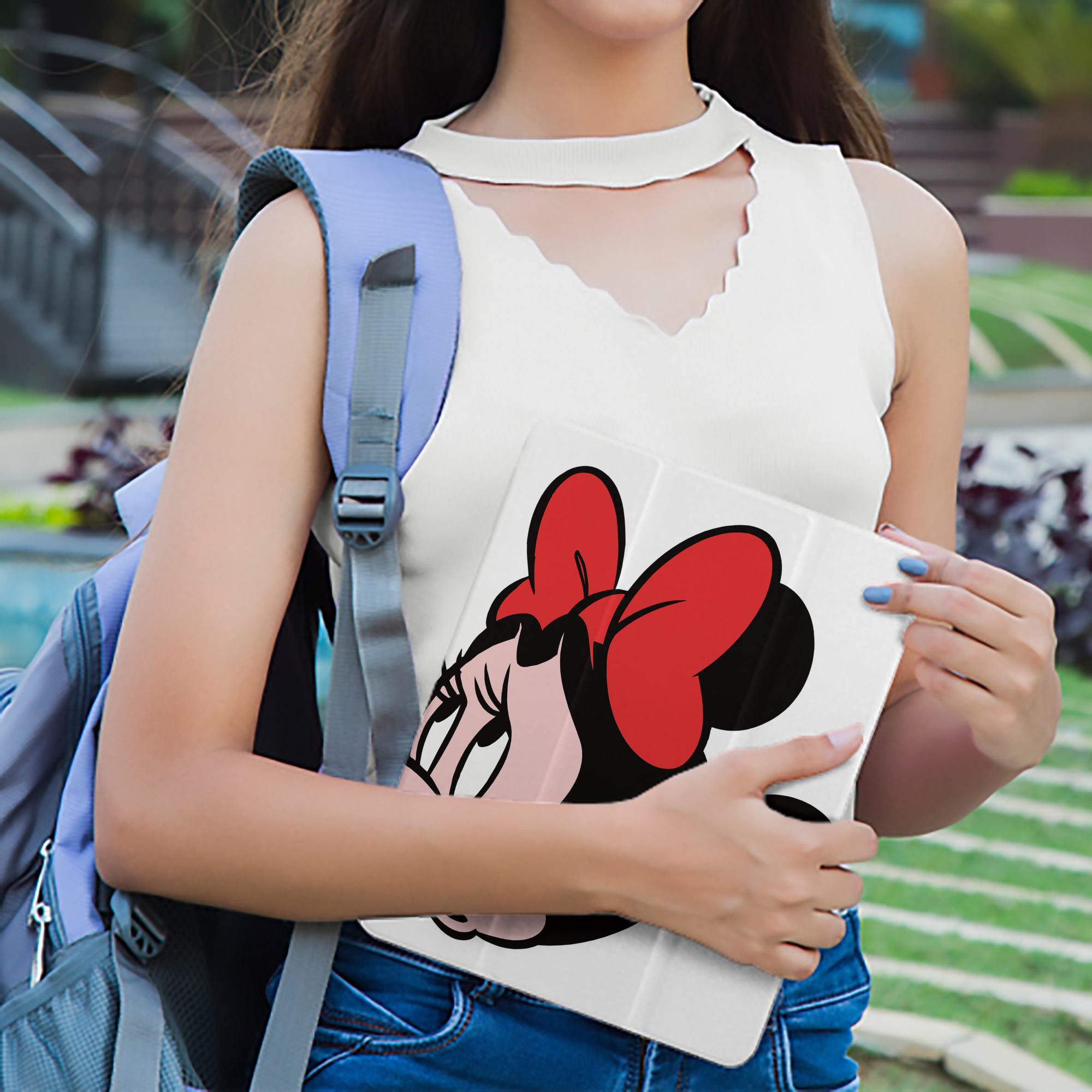 ミッキーマウス Mickey Mouse IPad ケース ペン収納付き 三つ折りスタンド PUレザー×シリコン 対応機種9.5/10.5/10.9インチ