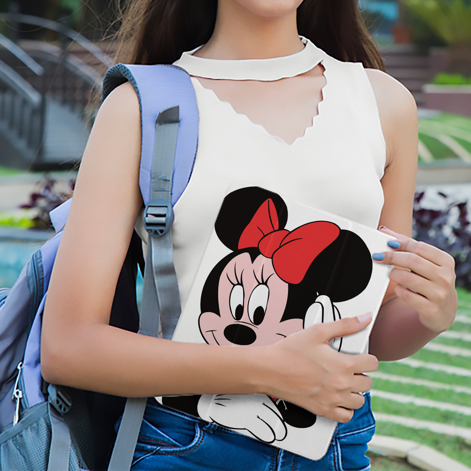 ミッキーマウス Mickey Mouse IPad ケース ペン収納付き 三つ折りスタンド PUレザー×シリコン 対応機種9.5/10.5/10.9インチ