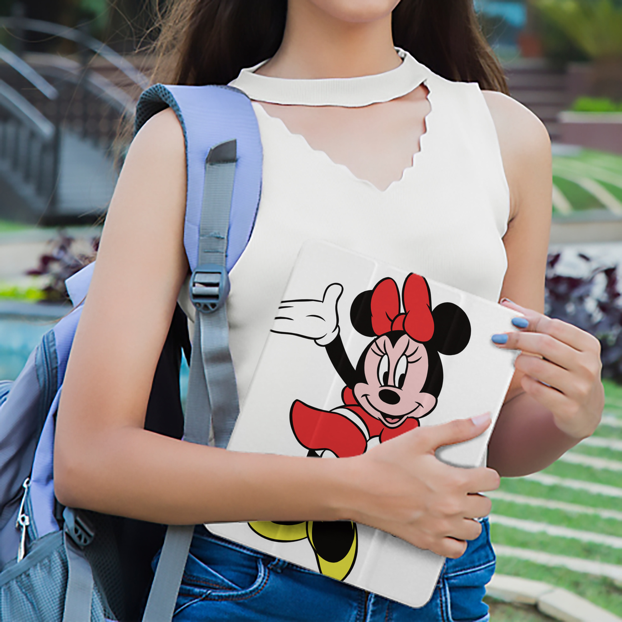 ミッキーマウス Mickey Mouse IPad ケース ペン収納付き 三つ折りスタンド PUレザー×シリコン 対応機種9.5/10.5/10.9インチ