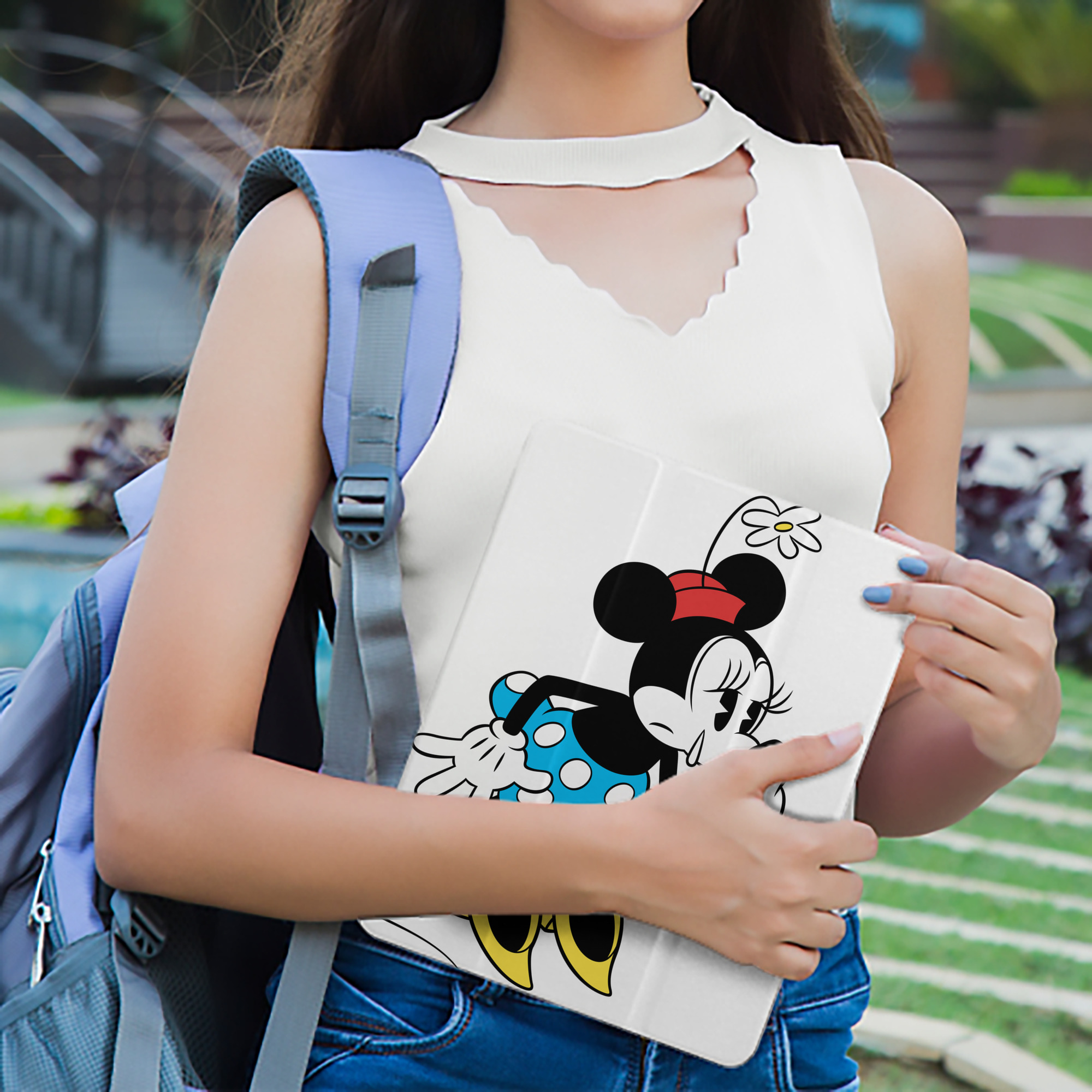ミッキーマウス Mickey Mouse IPad ケース ペン収納付き 三つ折りスタンド PUレザー×シリコン 対応機種9.5/10.5/10.9インチ