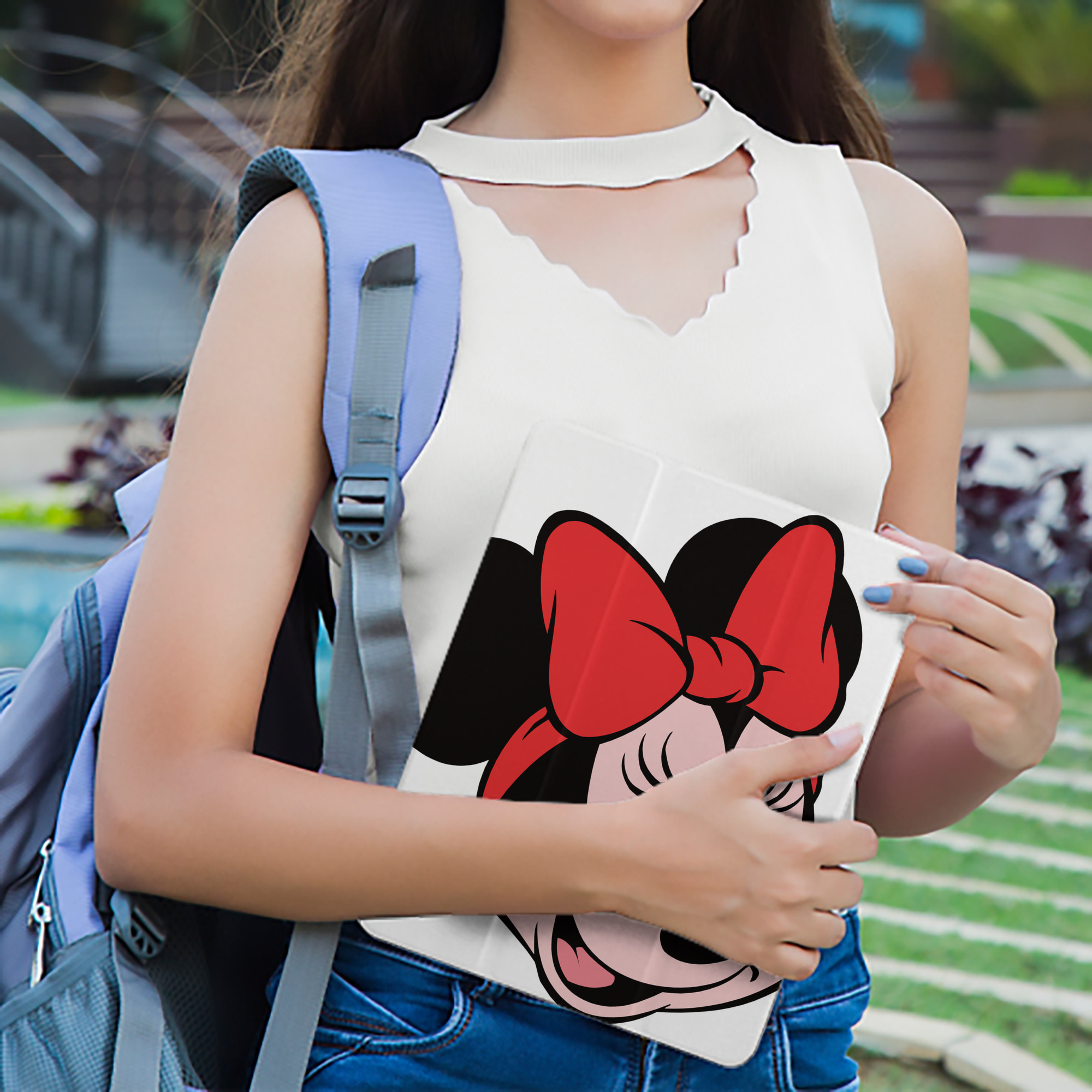 ミッキーマウス Mickey Mouse IPad ケース ペン収納付き 三つ折りスタンド PUレザー×シリコン 対応機種9.5/10.5/10.9インチ