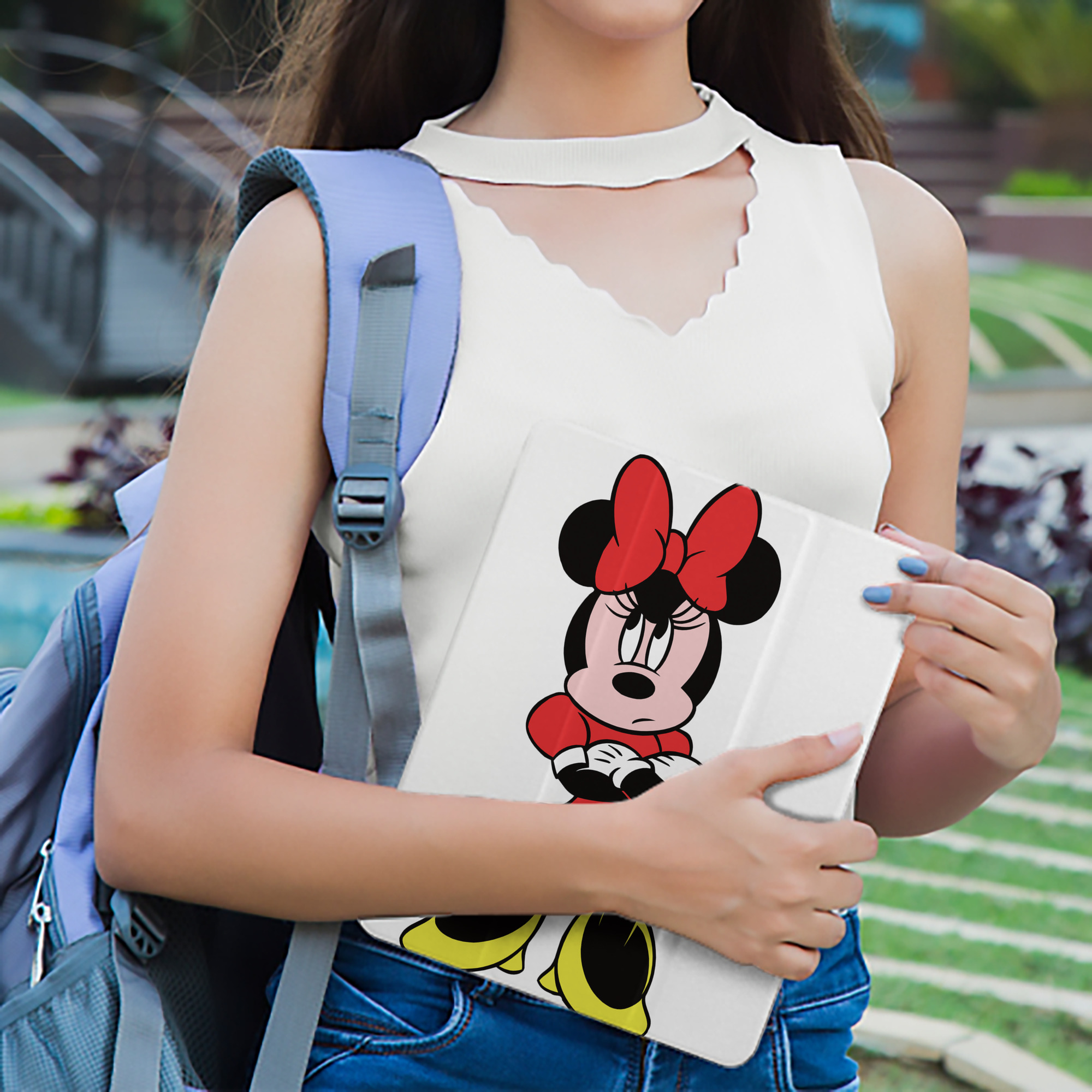 ミッキーマウス Mickey Mouse IPad ケース ペン収納付き 三つ折りスタンド PUレザー×シリコン 対応機種9.5/10.5/10.9インチ
