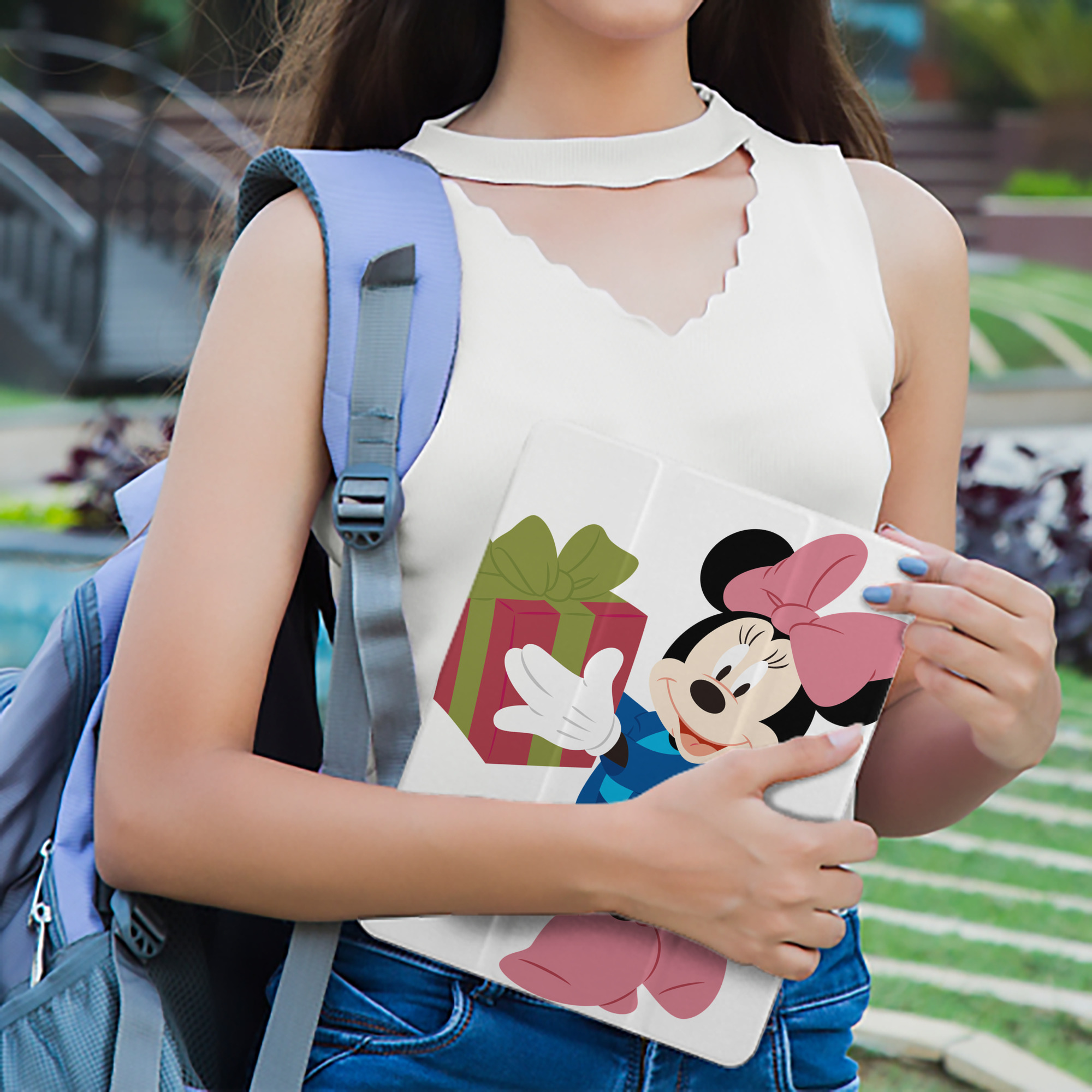 ミッキーマウス Mickey Mouse IPad ケース ペン収納付き 三つ折りスタンド PUレザー×シリコン 対応機種9.5/10.5/10.9インチ