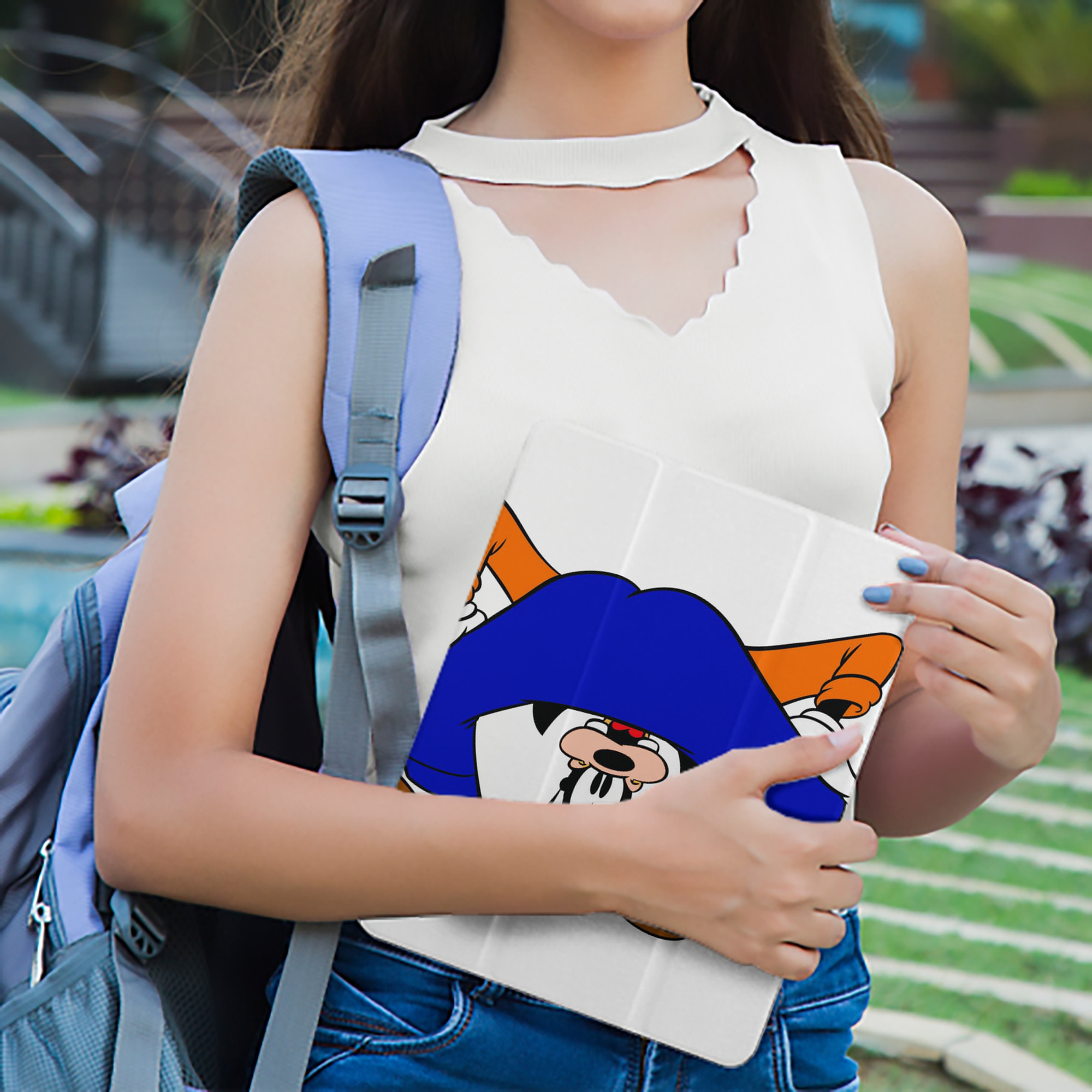 ミッキーマウス Mickey Mouse IPad ケース ペン収納付き 三つ折りスタンド PUレザー×シリコン 対応機種9.5/10.5/10.9インチ