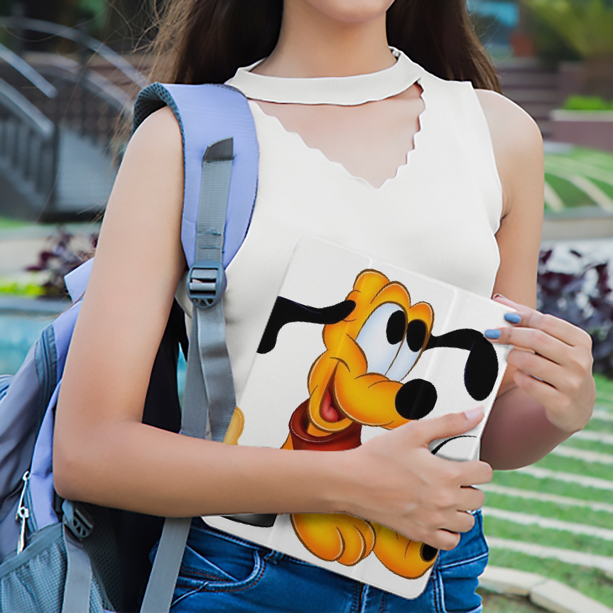 ミッキーマウス Mickey Mouse IPad ケース ペン収納付き 三つ折りスタンド PUレザー×シリコン 対応機種9.5/10.5/10.9インチ
