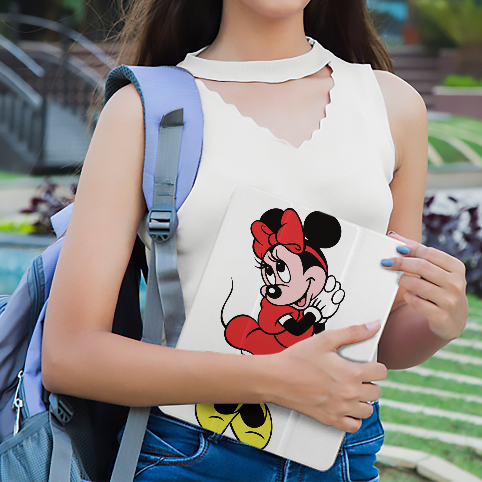 ミッキーマウス Mickey Mouse IPad ケース ペン収納付き 三つ折りスタンド PUレザー×シリコン 対応機種9.5/10.5/10.9インチ