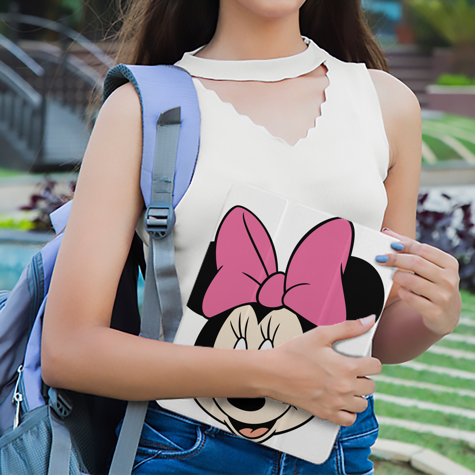 ミッキーマウス Mickey Mouse IPad ケース ペン収納付き 三つ折りスタンド PUレザー×シリコン 対応機種9.5/10.5/10.9インチ